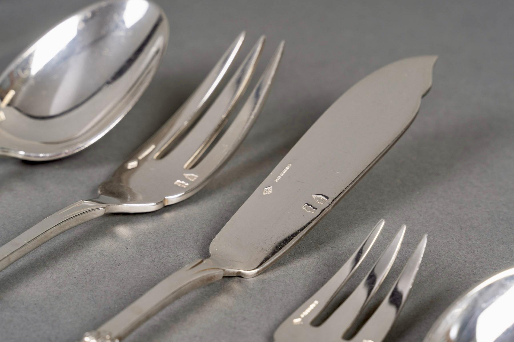Cubertería Christofle & Cardeilhac Cubiertos Renacimiento Plata de Ley 143 Piezas 6