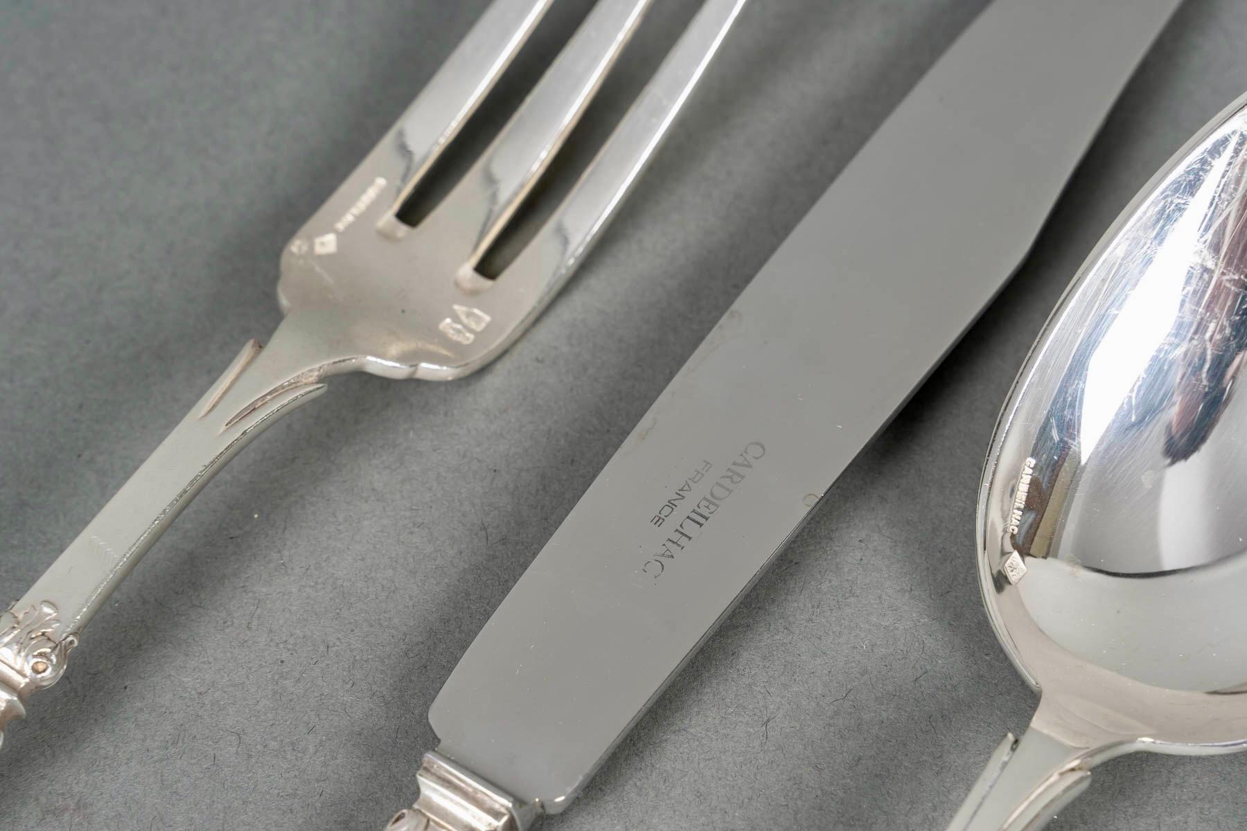 Cubertería Christofle & Cardeilhac Cubiertos Renacimiento Plata de Ley 143 Piezas 10