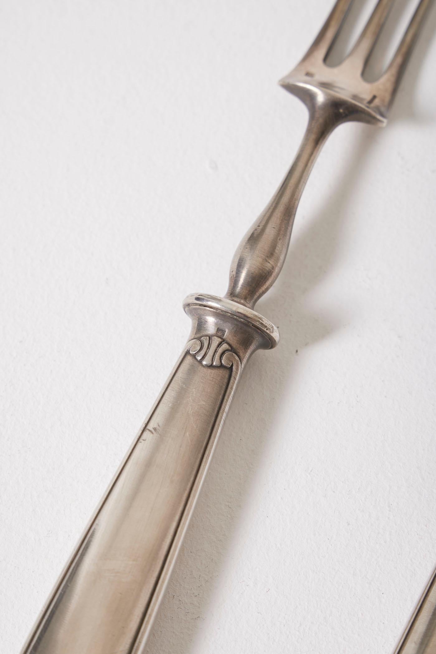 Christofle carving set In Good Condition For Sale In PARIS, FR
