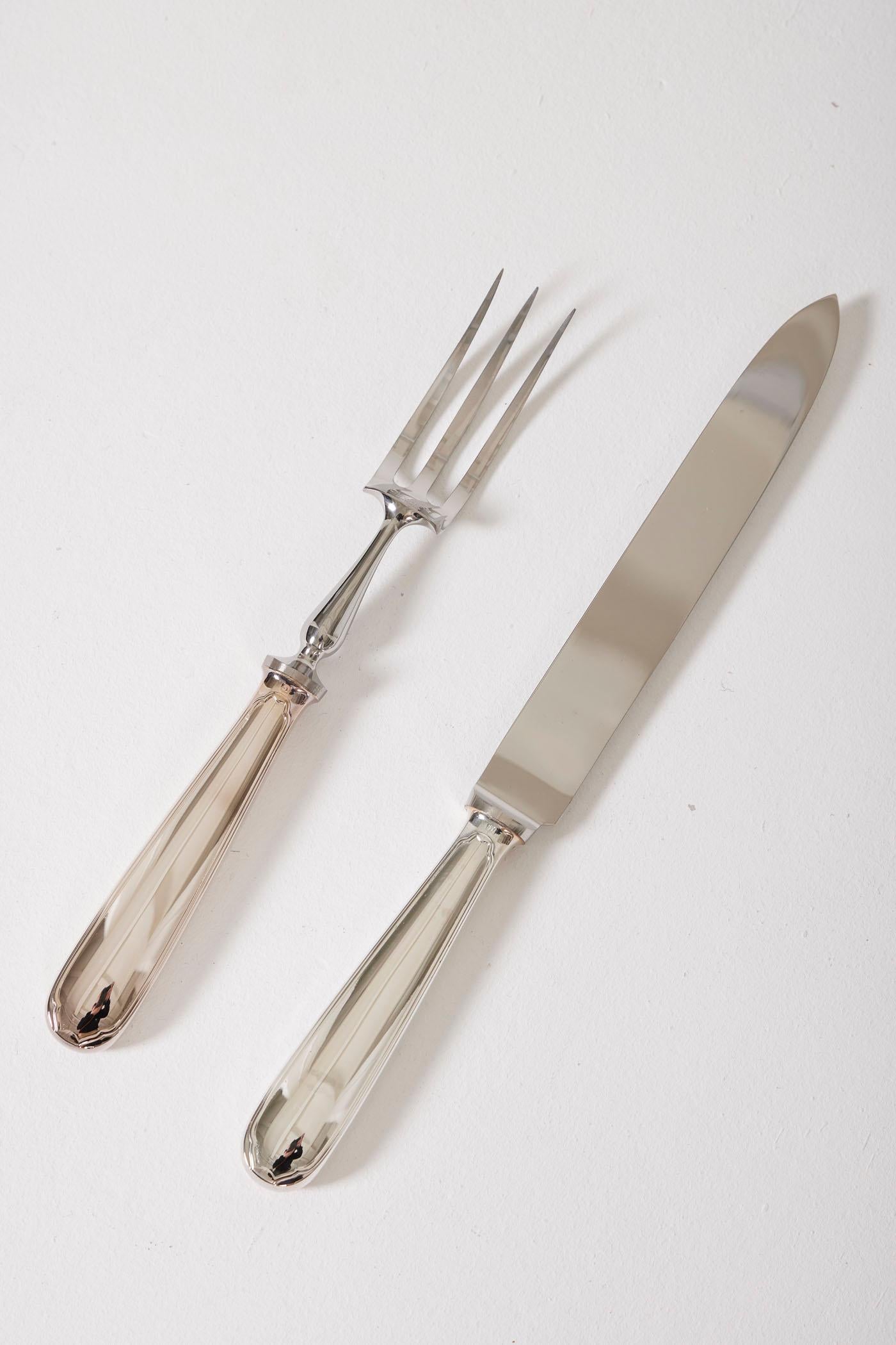 Christofle Carving Set In Good Condition For Sale In PARIS, FR