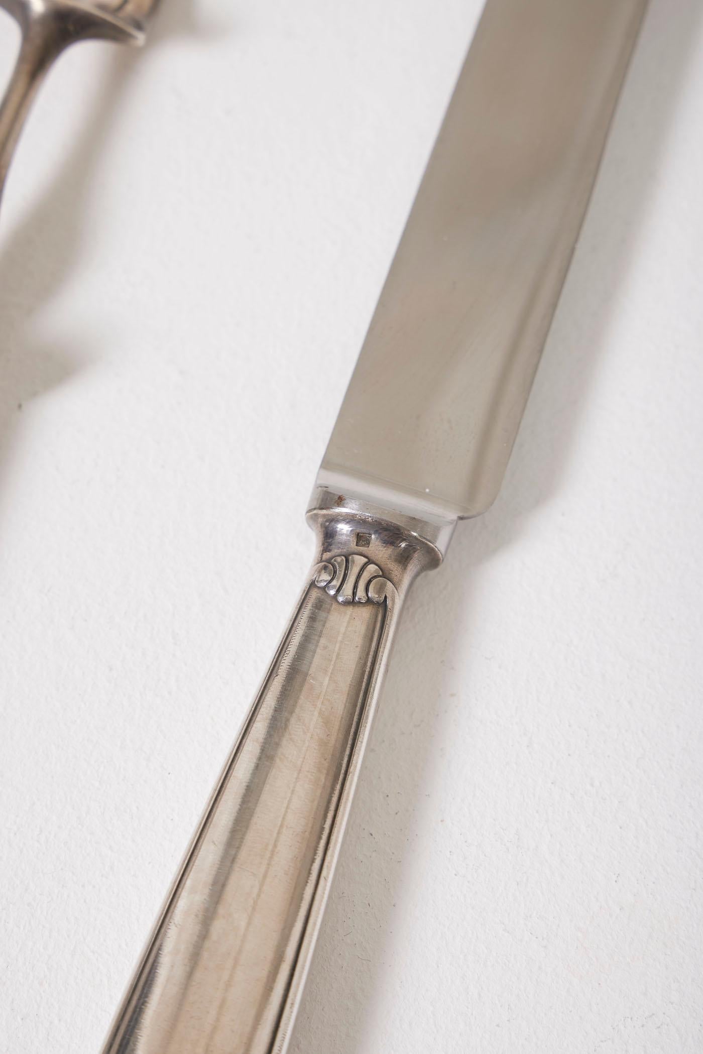 20th Century Christofle carving set For Sale