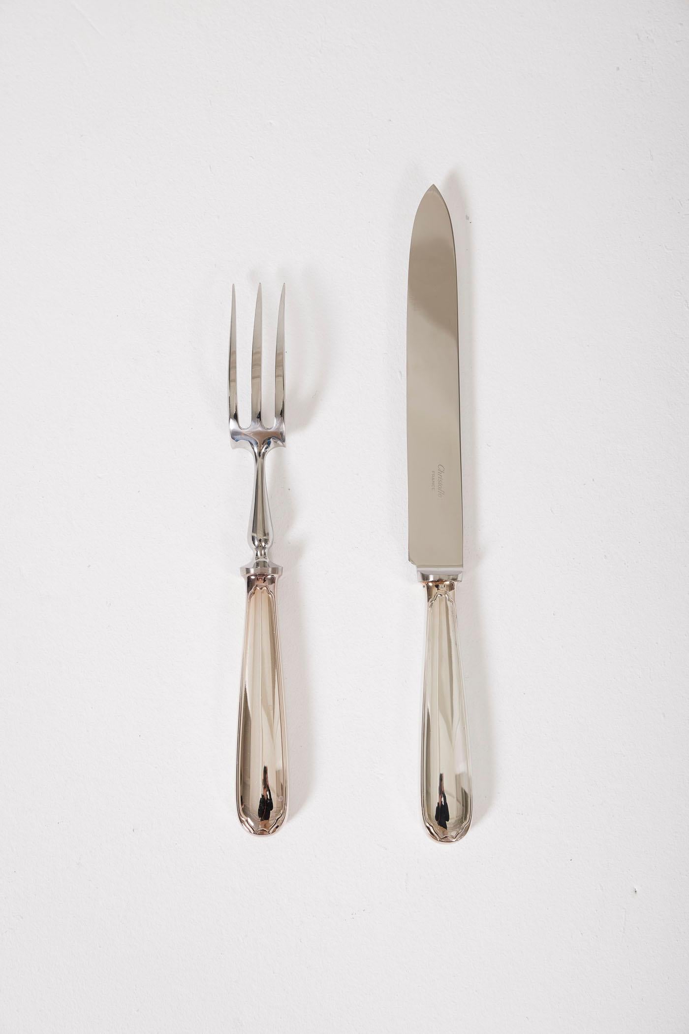 20th Century Christofle Carving Set For Sale