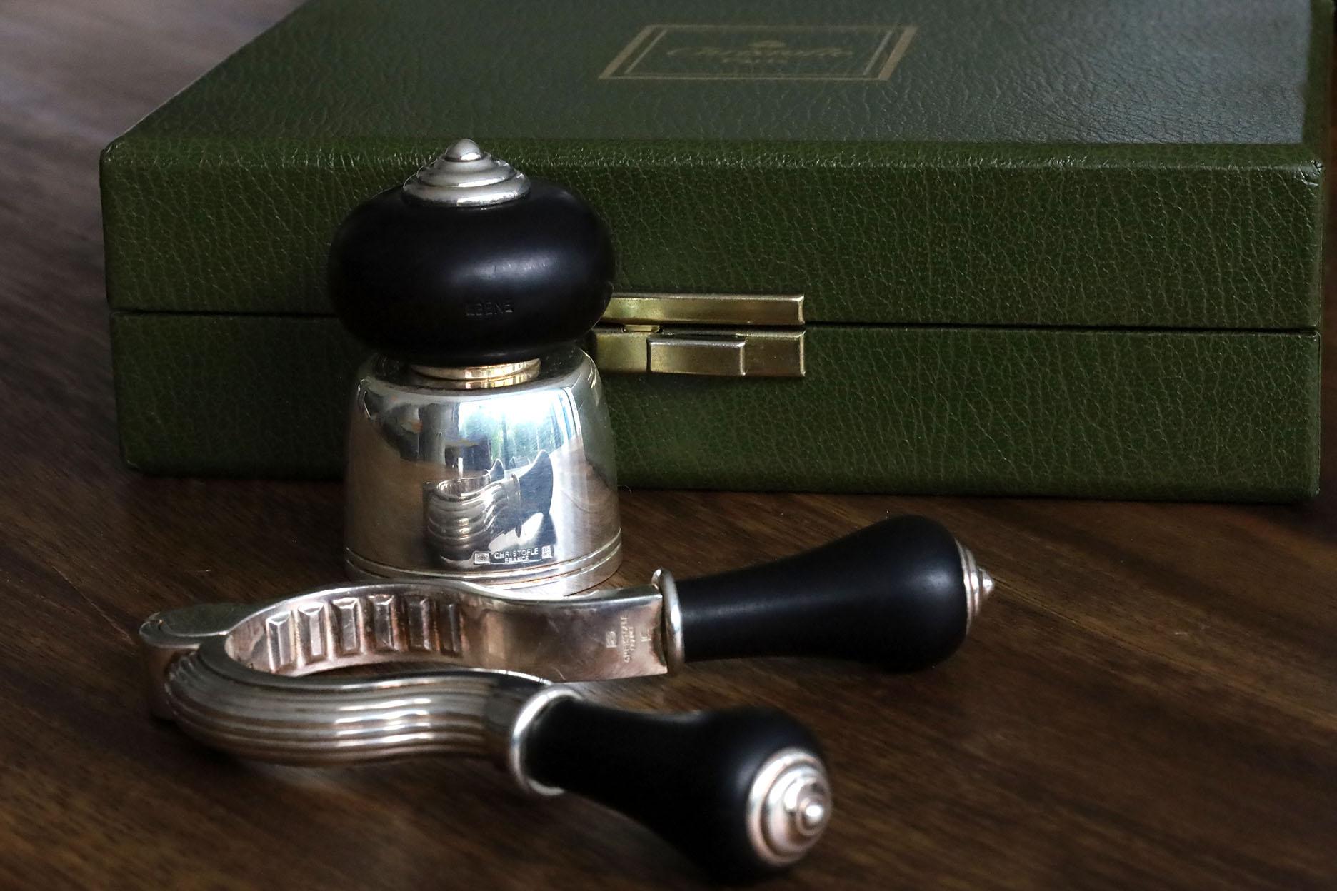 Late 20th Century Christofle Champagne Set Cork Puller & Bottle Stopper