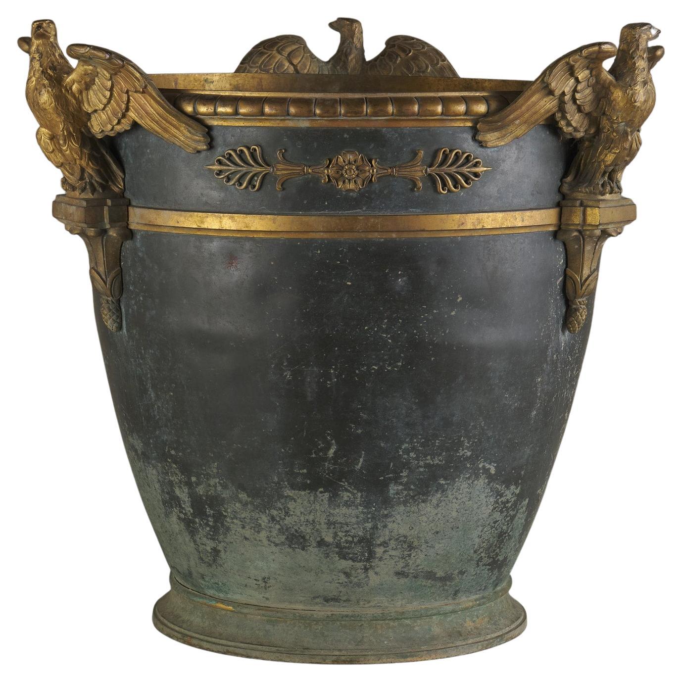 Christofle & Cie Parcel Vergoldete und patinierte Jardiniere, Paris, 19. im Angebot