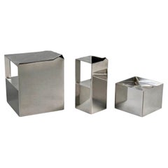 Christofle - Coffee Tea Set Art Deco Modernist Geometrie Silver Plated