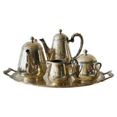 Christofle Coffee Tea Set Bamboo Style Art Nouveaux ca' 1890