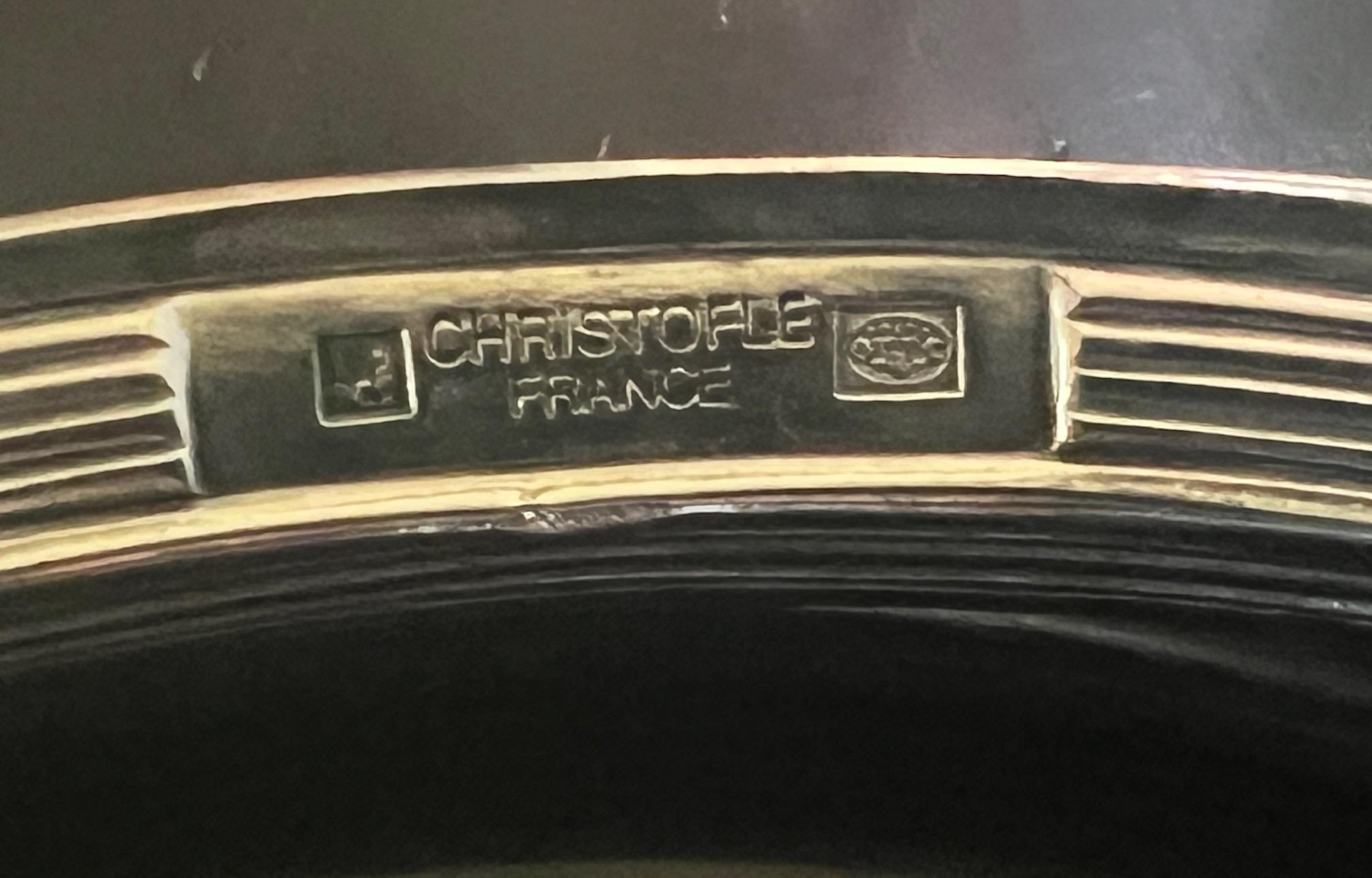 Service à café et thé Christofle avec poignées en bois de rose et grand plateau en vente 9