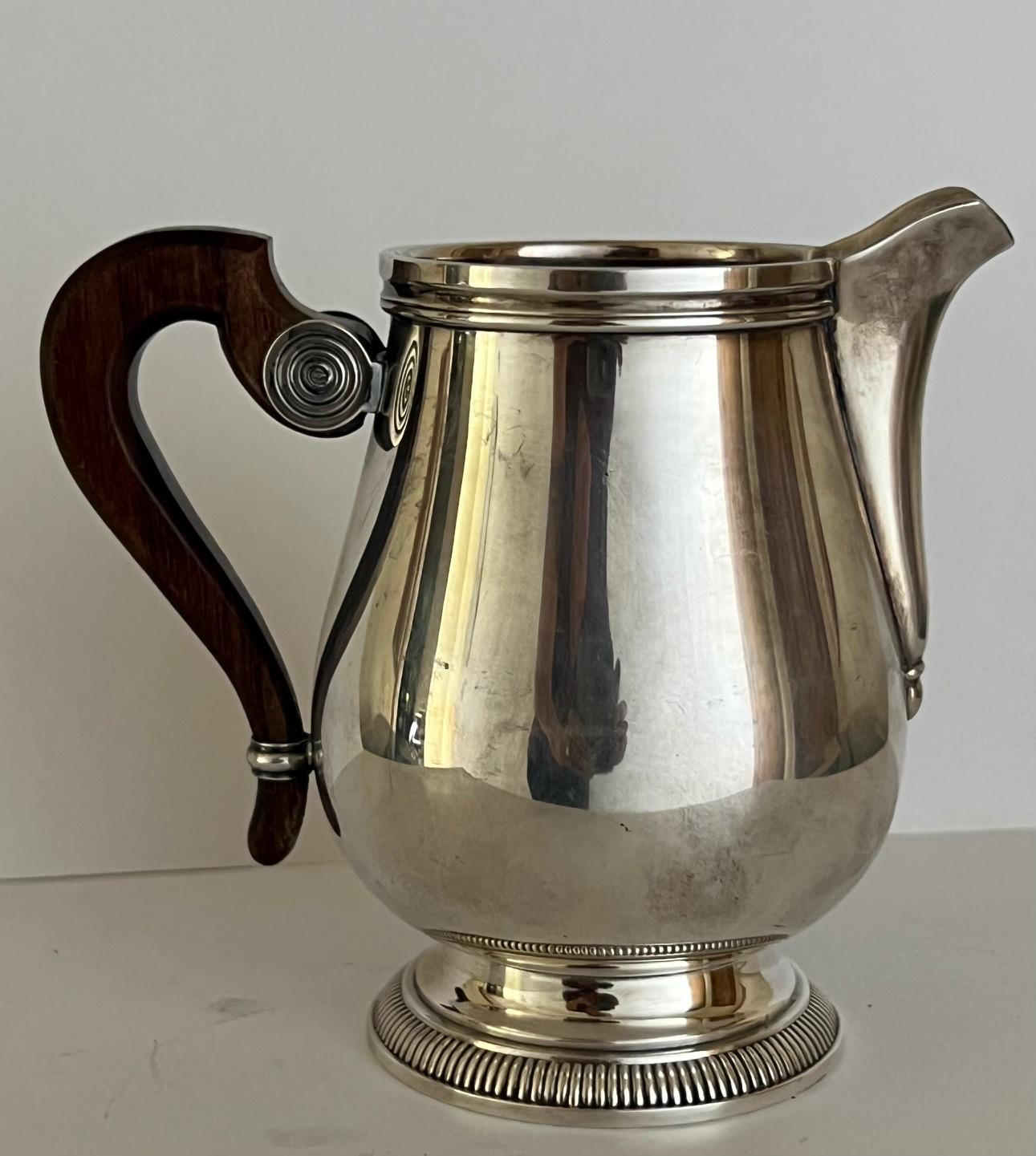 Service à café et thé Christofle avec poignées en bois de rose et grand plateau en vente 11