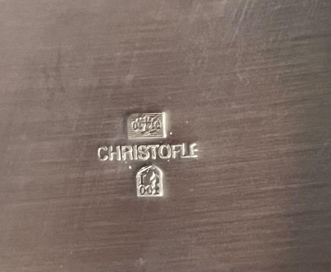 Service à café et thé Christofle avec poignées en bois de rose et grand plateau en vente 12