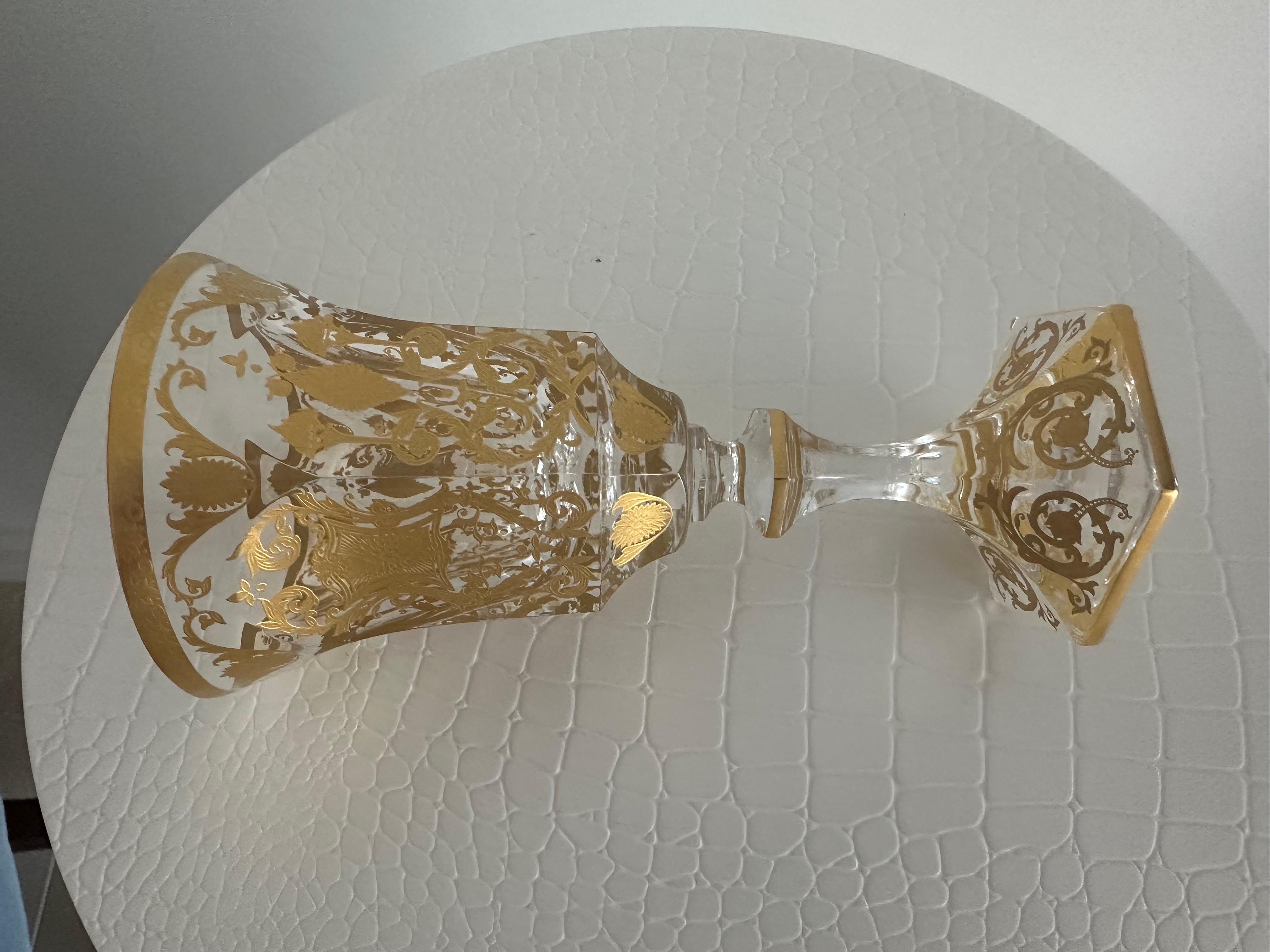 Christofle Collectable Wine Glass with Bespoke Design, Gold Plated, Stock Item For Sale 4