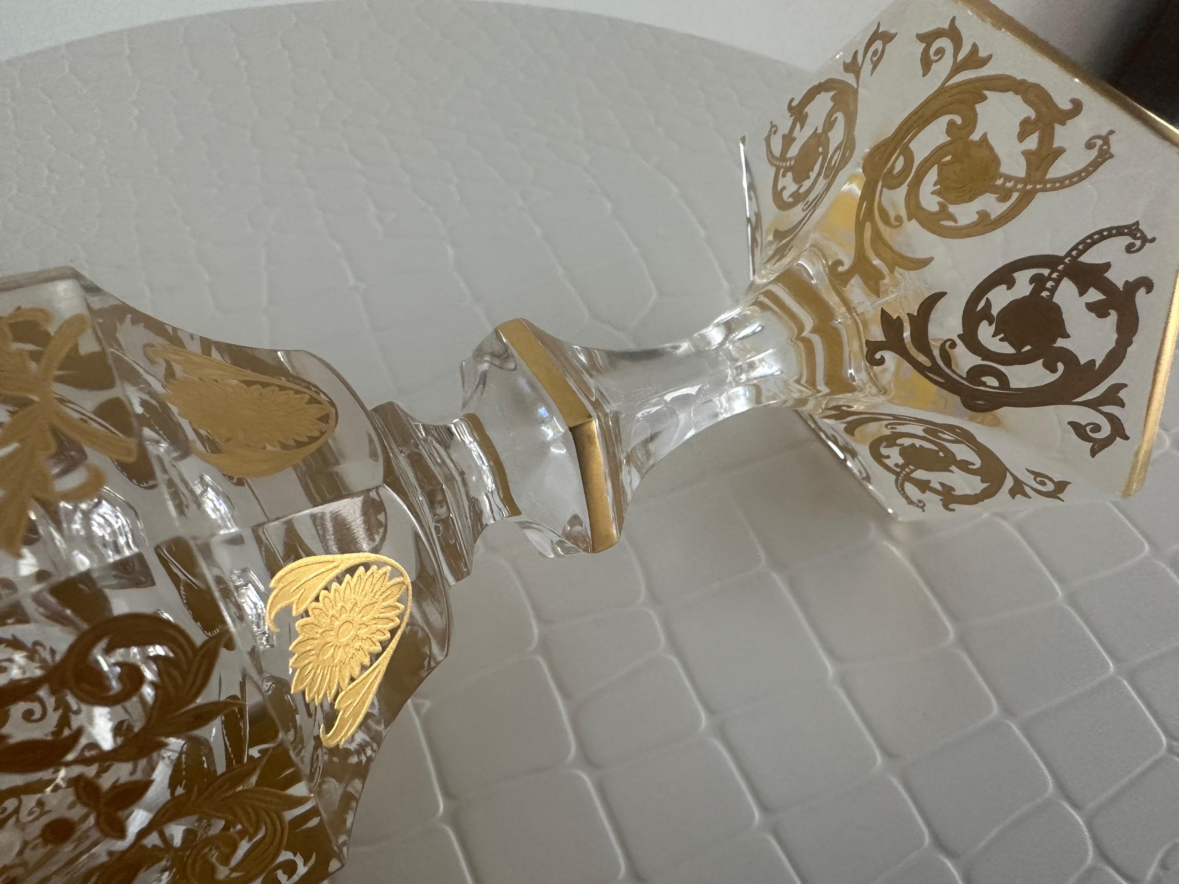 Christofle Collectable Wine Glass with Bespoke Design, Gold Plated, Stock Item For Sale 5