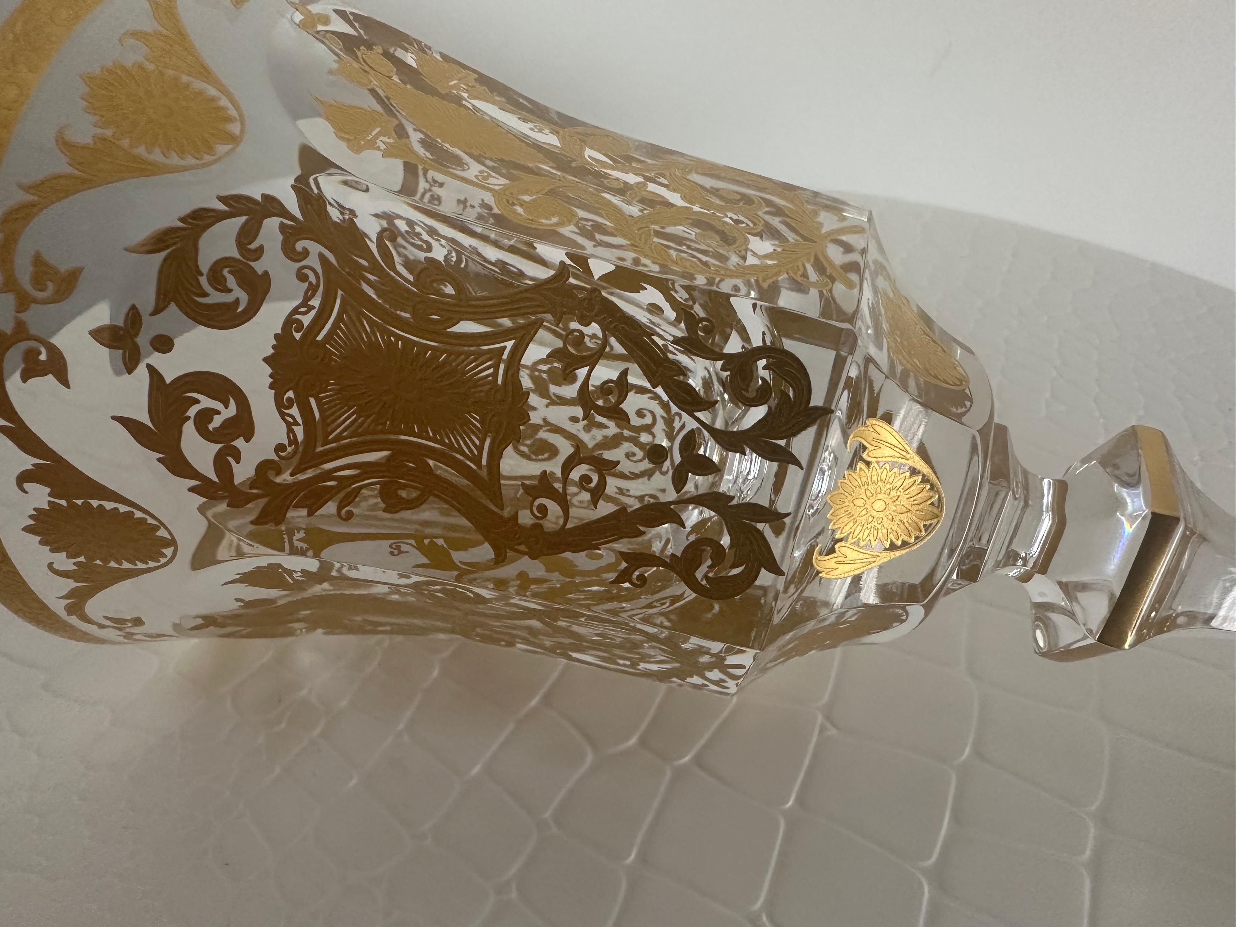 Christofle Collectable Wine Glass with Bespoke Design, Gold Plated, Stock Item For Sale 6