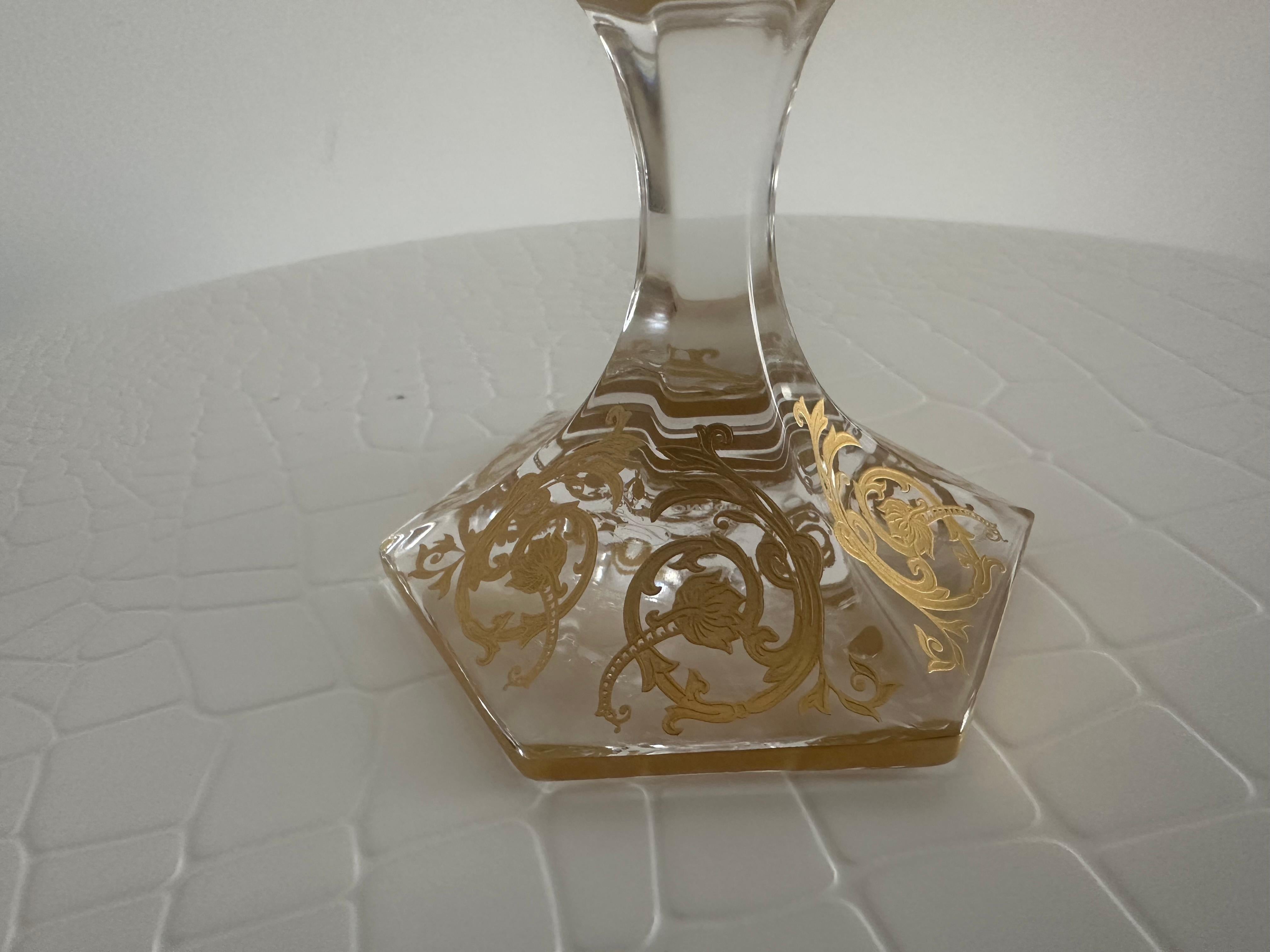 Contemporary Christofle Collectable Wine Glass with Bespoke Design, Gold Plated, Stock Item For Sale