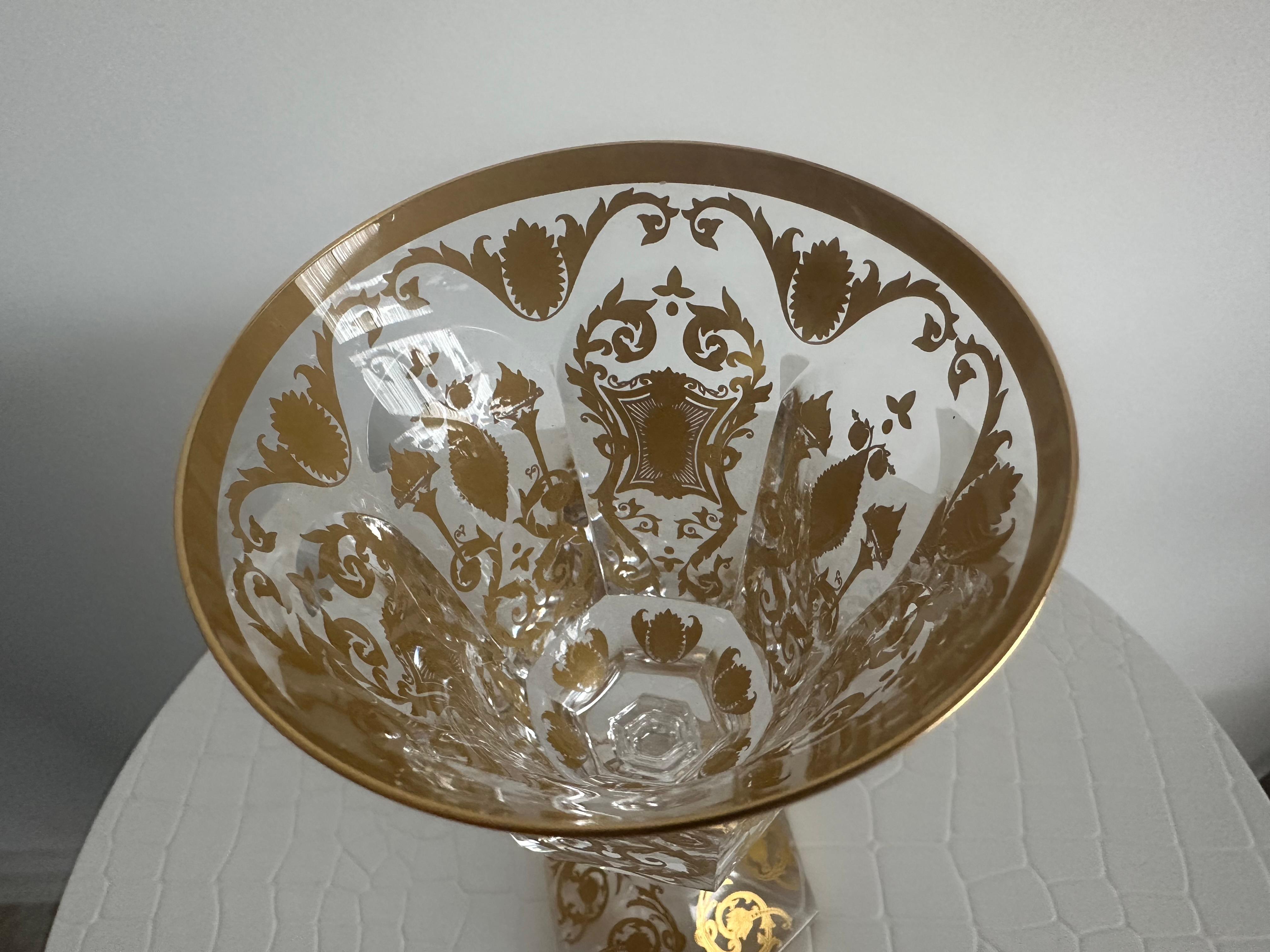 Christofle Collectable Wine Glass with Bespoke Design, Gold Plated, Stock Item For Sale 2