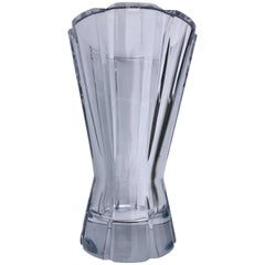Christofle Cut Crystal Tall Vase Model "Djambe"