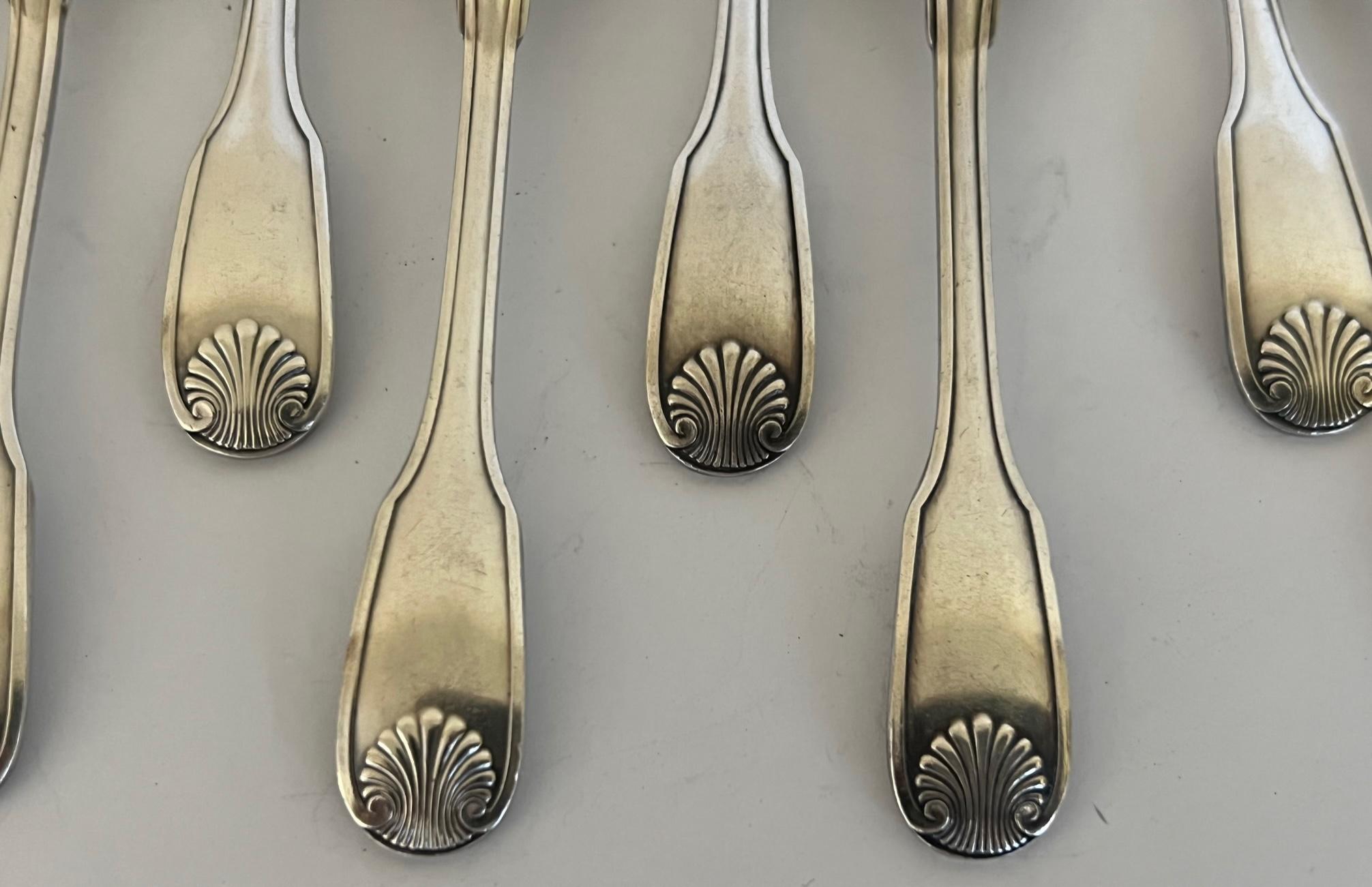 Christofle Demitasse Spoons in Vendome Pattern in Box- Set of 12 For Sale 2