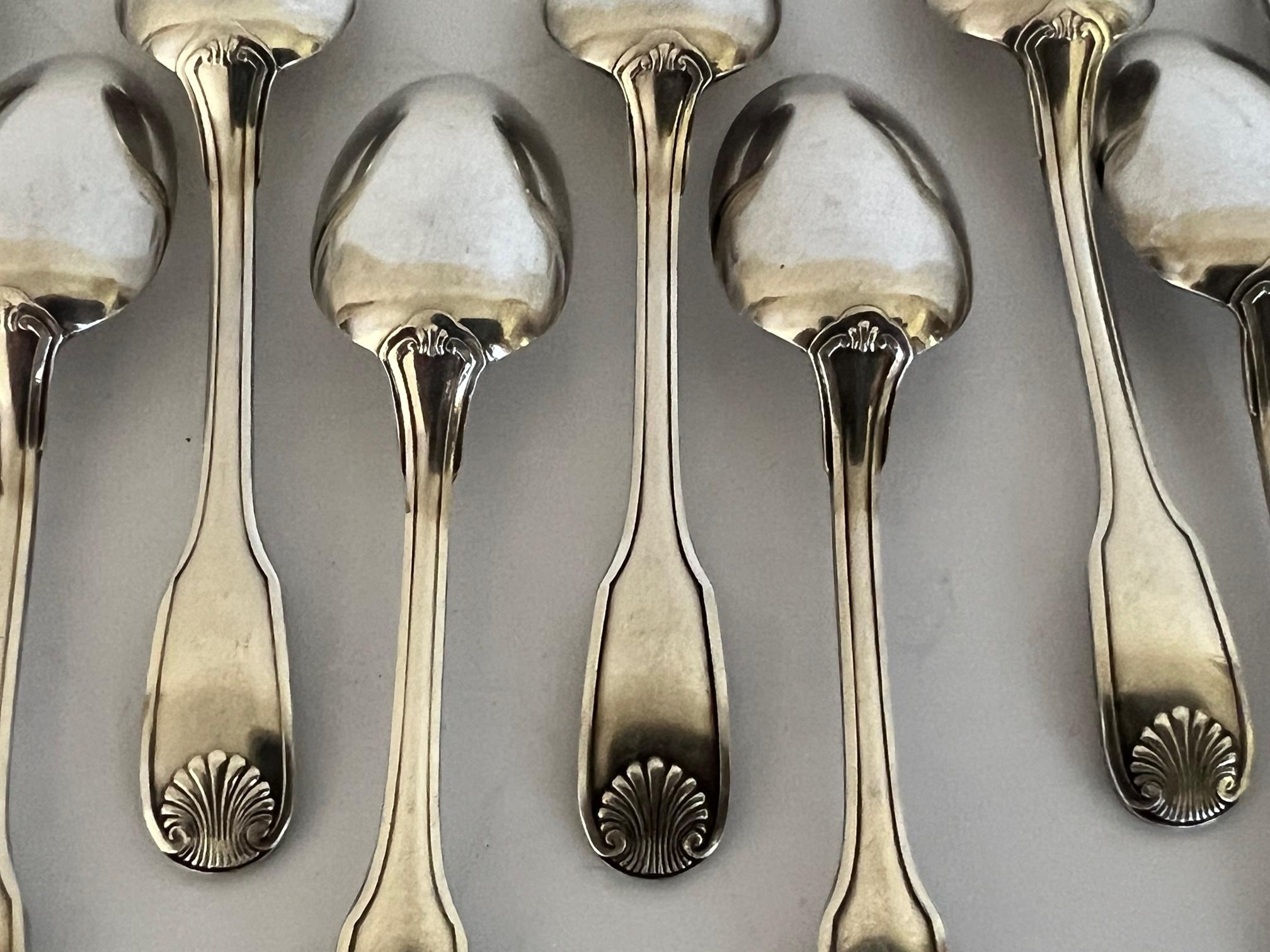Christofle Demitasse Spoons in Vendome Pattern in Box- Set of 12 For Sale 3