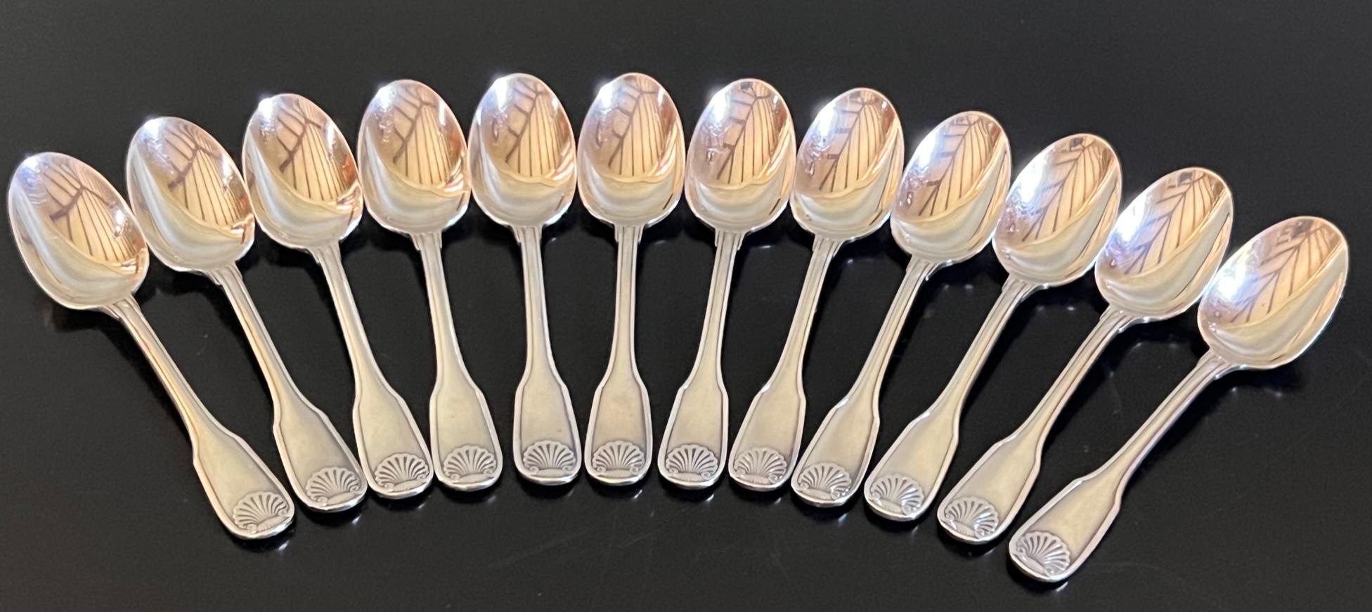 Christofle Cucharas Demitasse en Estuche - Juego de 12 Provincial francés