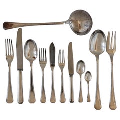 Christofle Flatware "America" Silver Plated Pieces, 110 Pieces