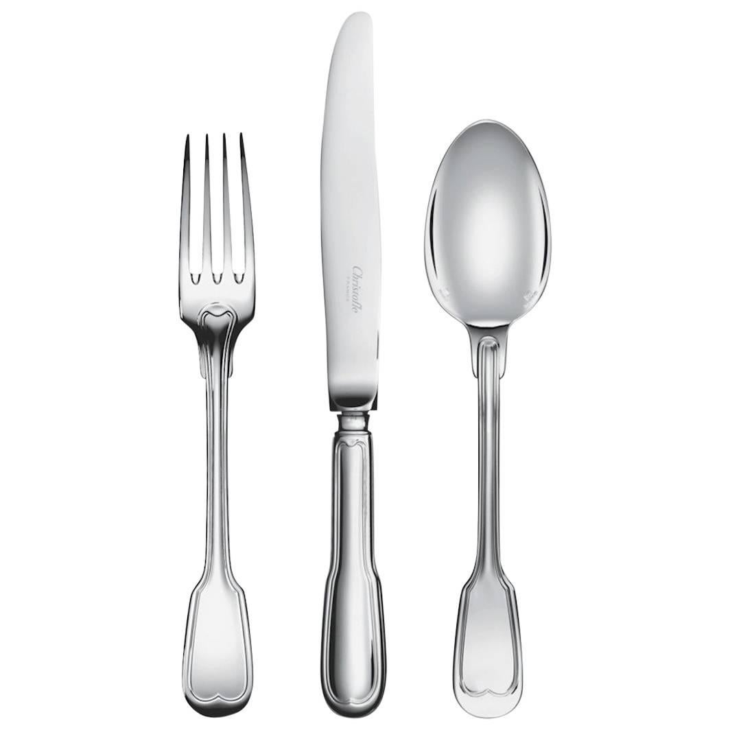 Christofle Couverts "Chinon" Plaqué Argent 103 Pièces