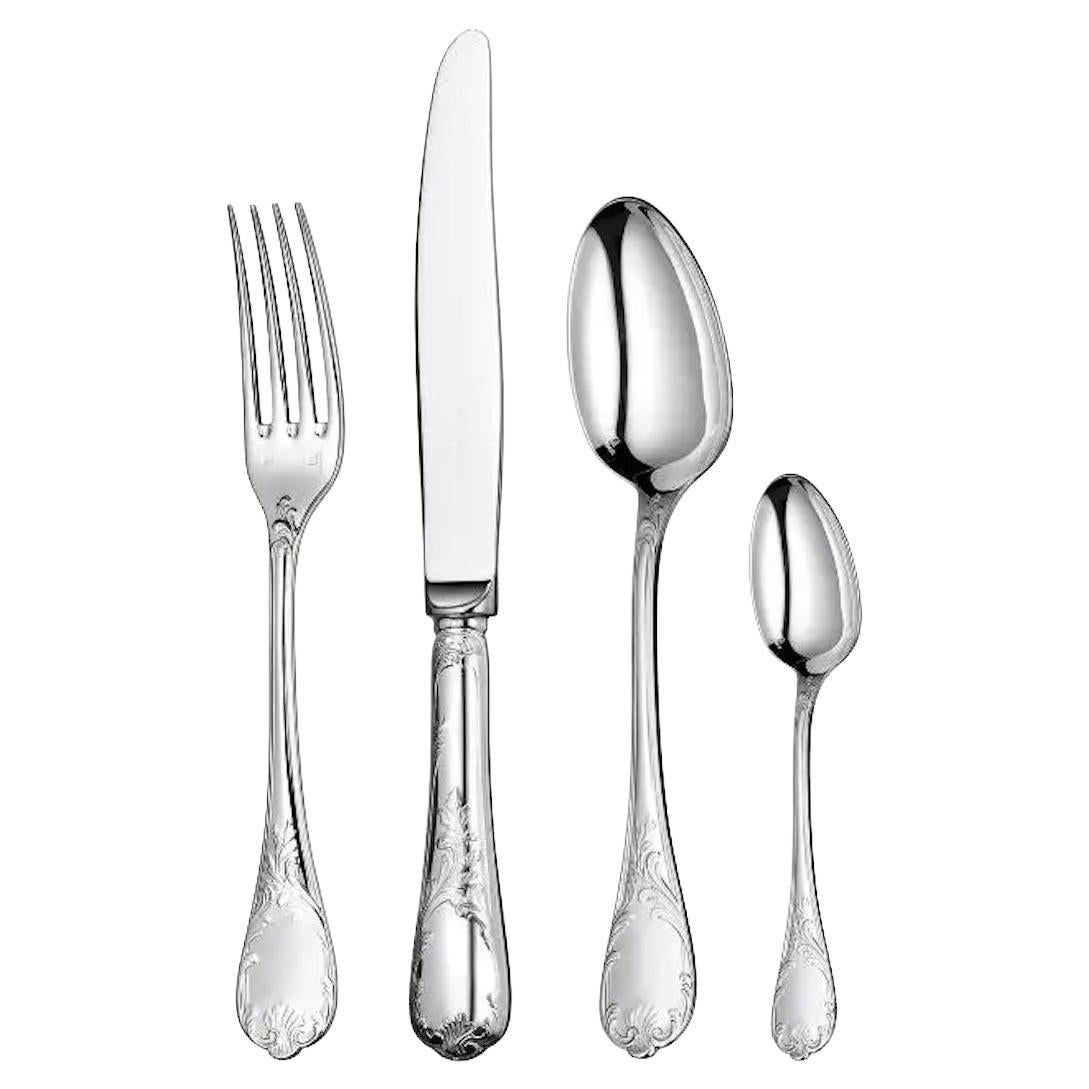 Christofle Flatware "Marly" Silver Plated 72 Pieces