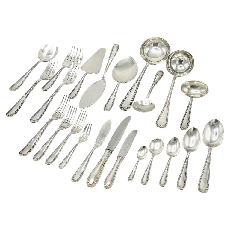 CHRISTOFLE MÉNAGÈRE 36 pièces modèle Saigon couverts de table en métal argenté EUR 180,00