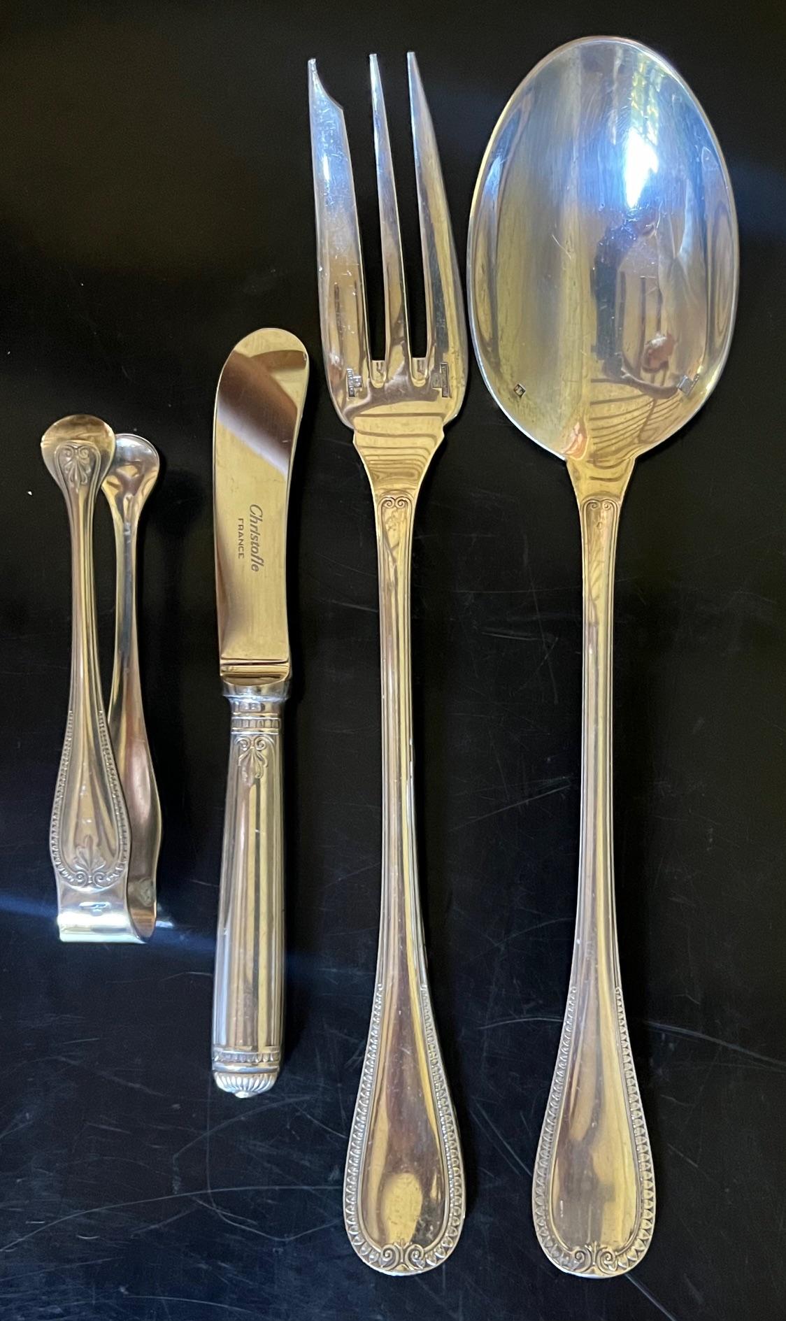 Empire Service de couverts Christofle à motif Malmaison en coffret-52 Pieces