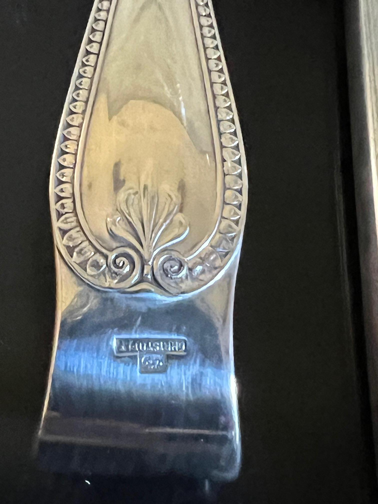 Français Service de couverts Christofle à motif Malmaison en coffret-52 Pieces