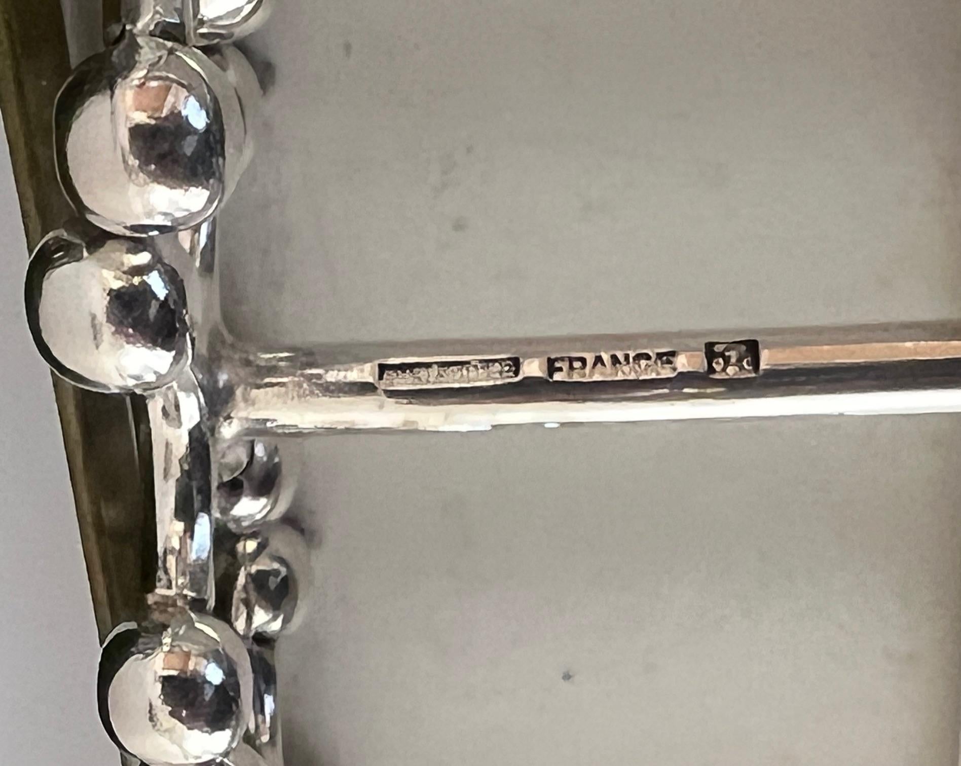 Juego de 6 apoyacuchillos Christofle de cuatro bolas y caja plateados Chapado en plata en venta