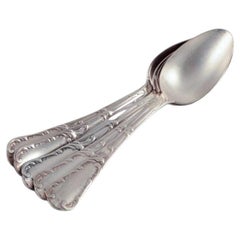 Christofle, Francia. Juego de cinco cucharas de plata chapada.