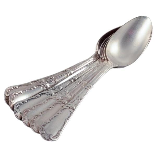 Christofle, Francia. Juego de seis cucharas de plata chapada.