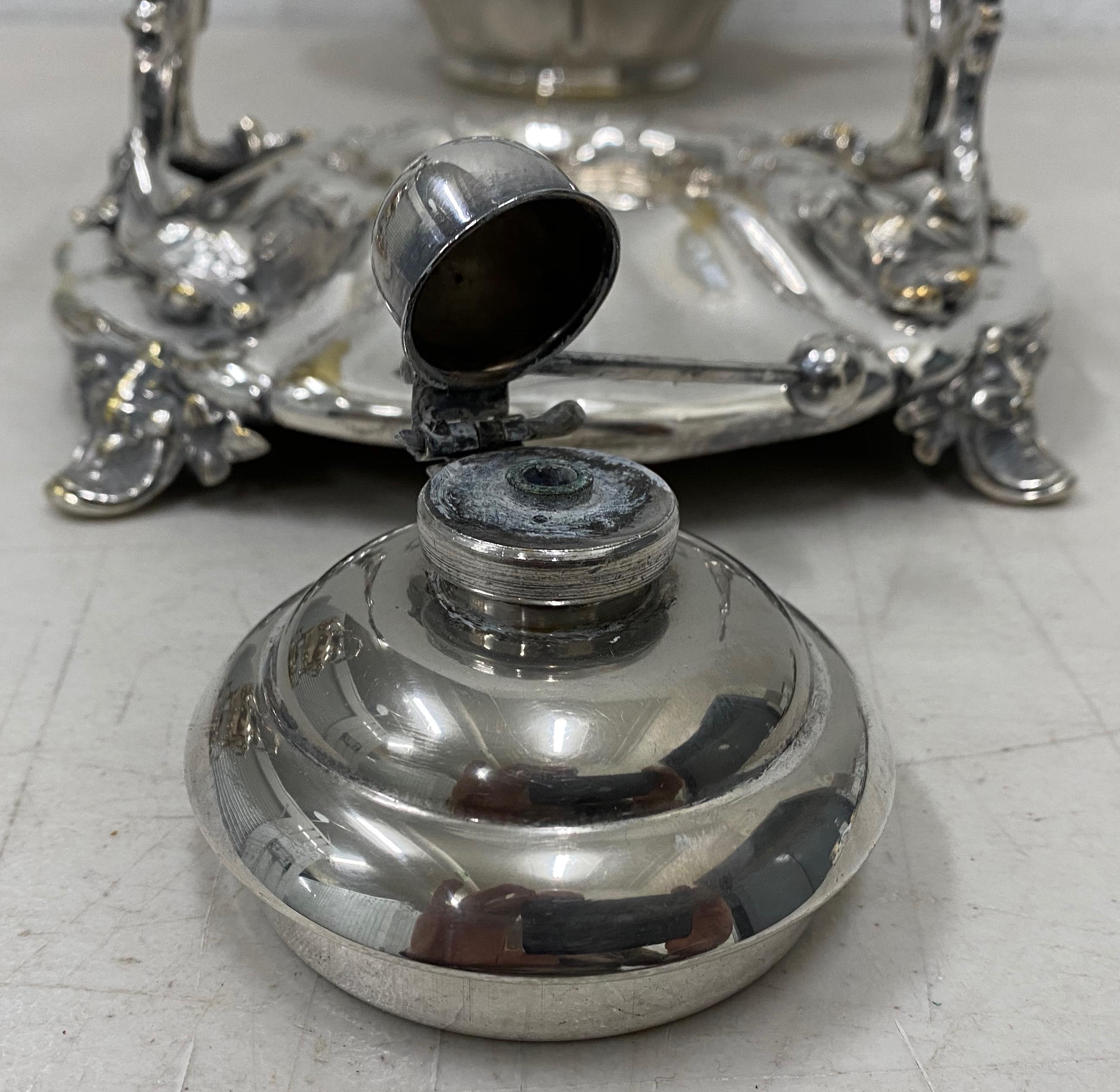 Christofle, France Silver Plate Tilting Coffee Pot on Stand, 19th Century 4