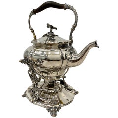 Christofle, France Silver Plate Tilting Coffee Pot on Stand, 19th Century