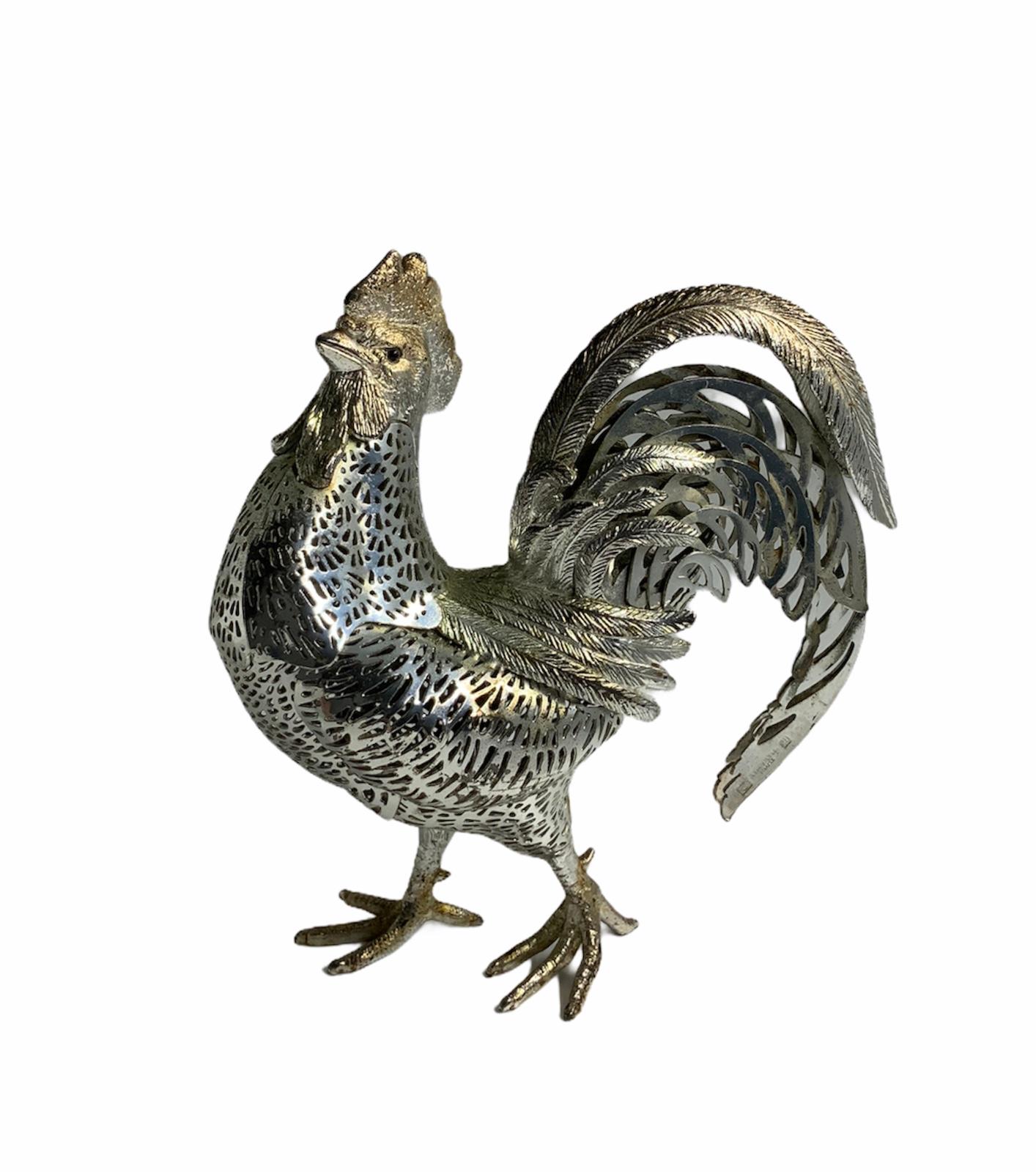 Christofle, France Silver Plated Rooster Sculpture/Figurine 4
