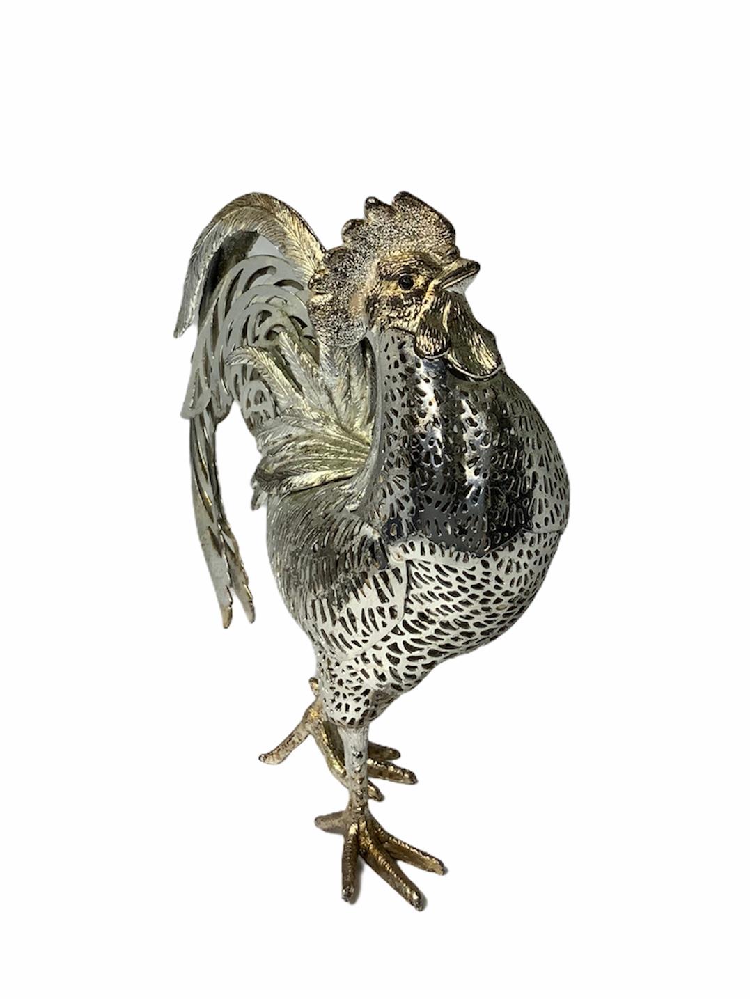 Christofle, France Silver Plated Rooster Sculpture/Figurine 2