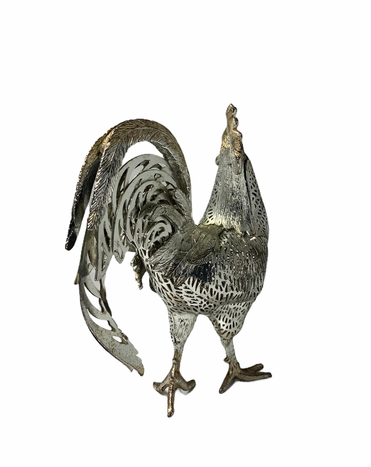 Christofle, France Silver Plated Rooster Sculpture/Figurine 3