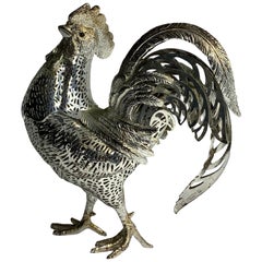 Vintage Christofle, France Silver Plated Rooster Sculpture/Figurine