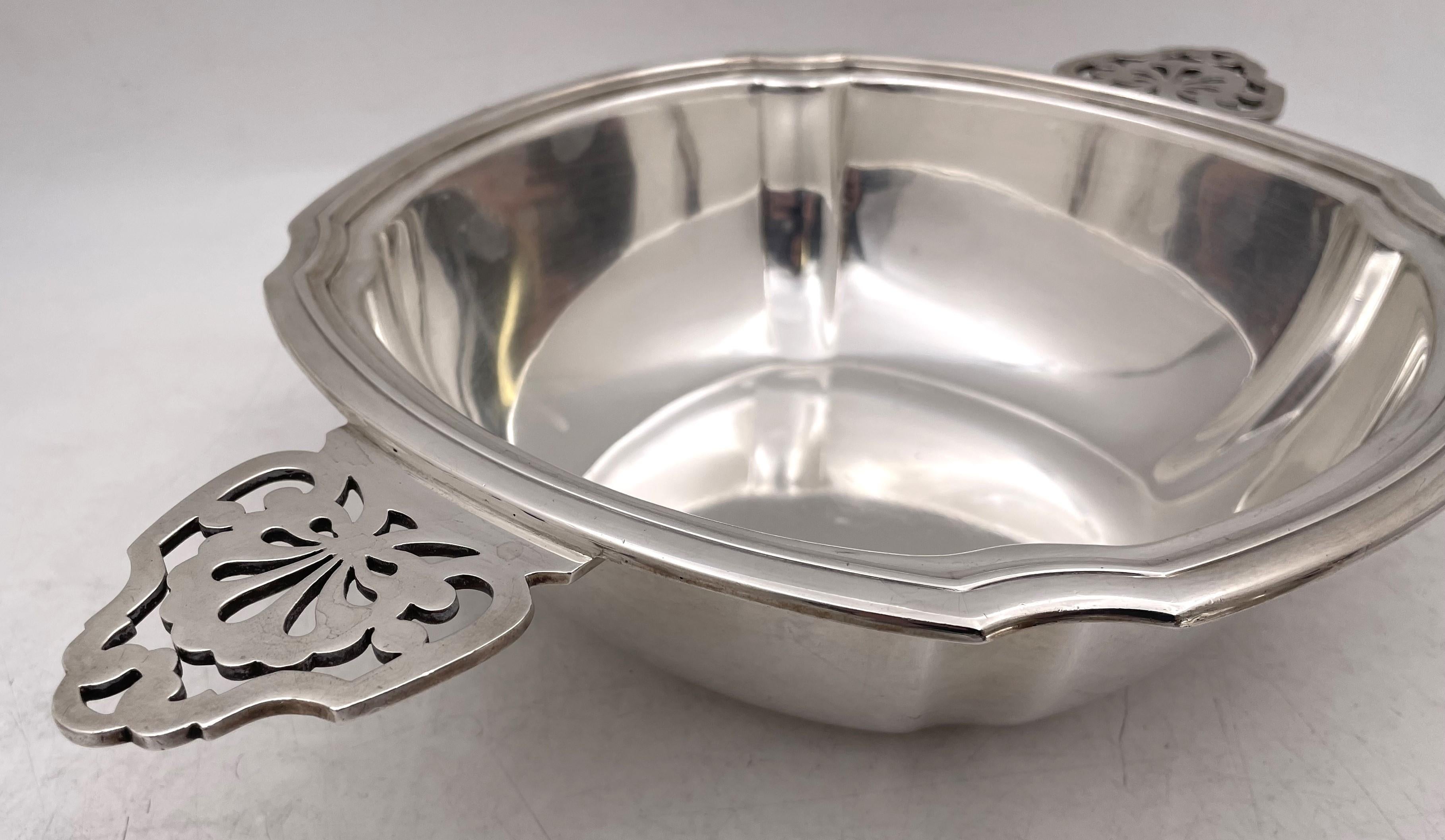 20th Century Christofle French Sterling Silver Two-Handled Covered Dish Bowl /Tureen Art Deco For Sale