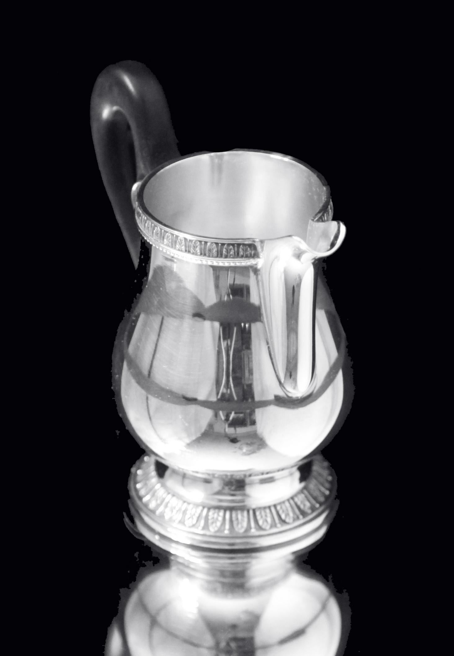 Christofle (Gallia) - 5pc. Service à thé français ancien en argent, qualité musée.  en vente 7