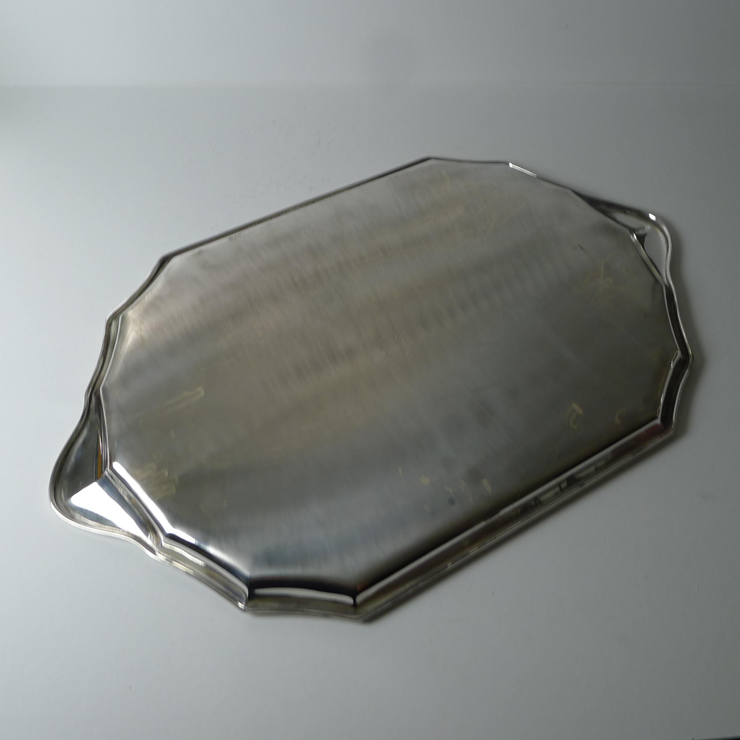 Christofle Gallia Art Deco Silver Plated Tray, C.1930's 1