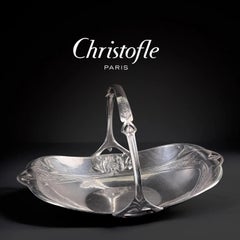 Christofle Gallia Art Nouveau Silver Plated Centerpiece Basket - France - 13.2in
