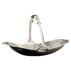 Christofle Gallia Art Nouveau Silver Plated Centerpiece Basket - France - 13.2in