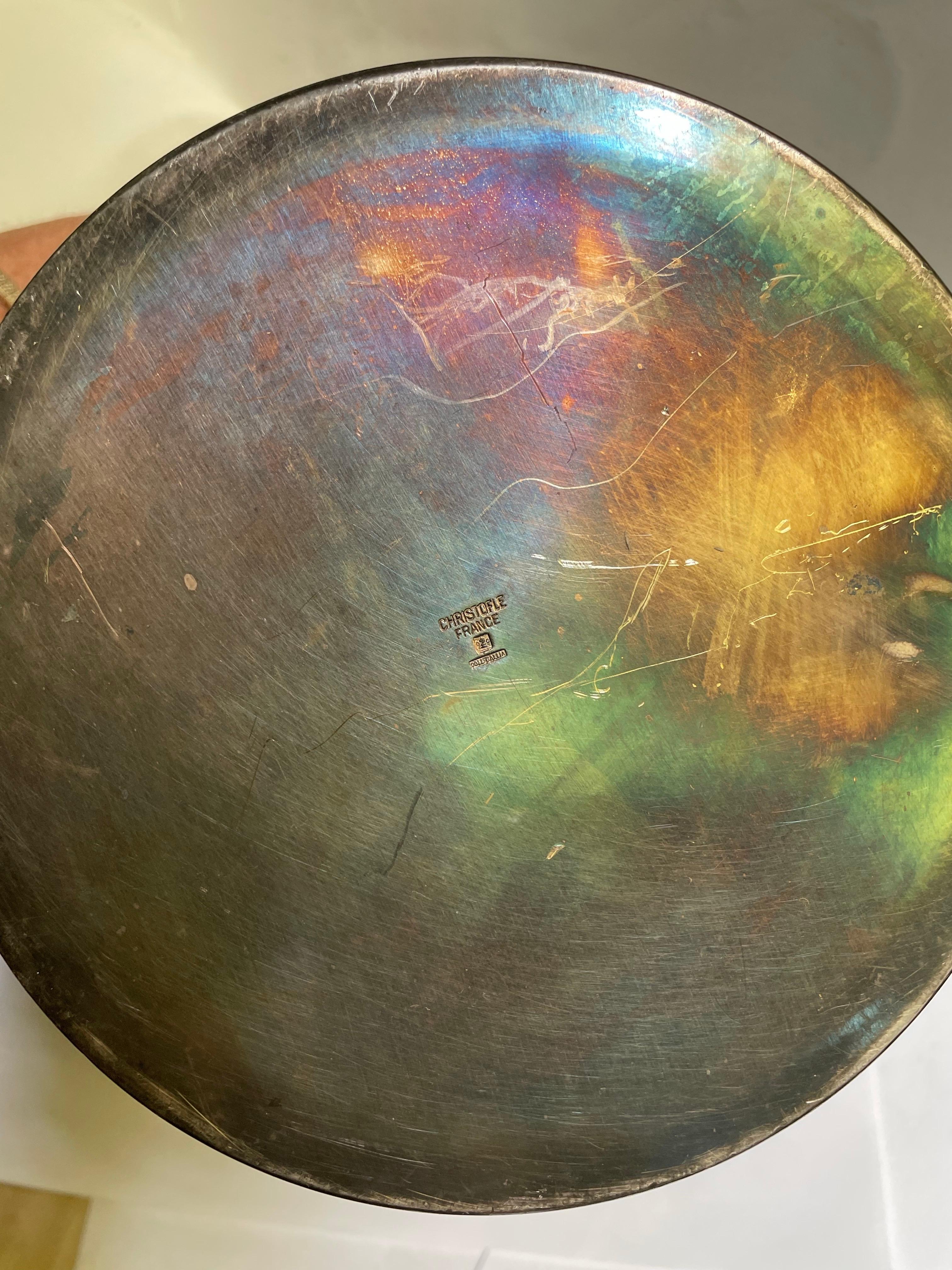 Christofle Gallia Frankreich Champagner Eiskübel Weinkühler Silber Platte im Angebot 3