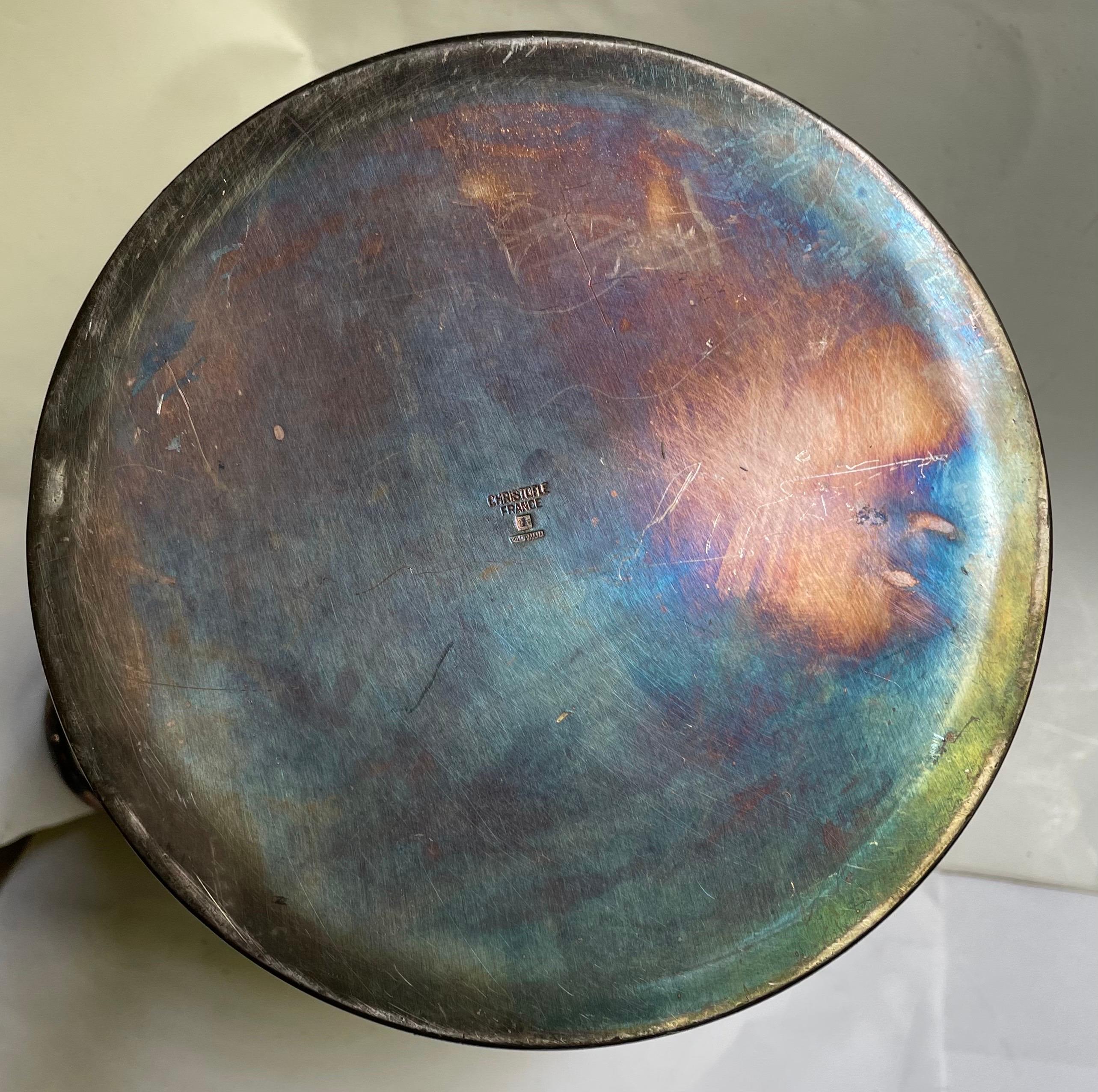 Christofle Gallia Frankreich Champagner Eiskübel Weinkühler Silber Platte im Angebot 4