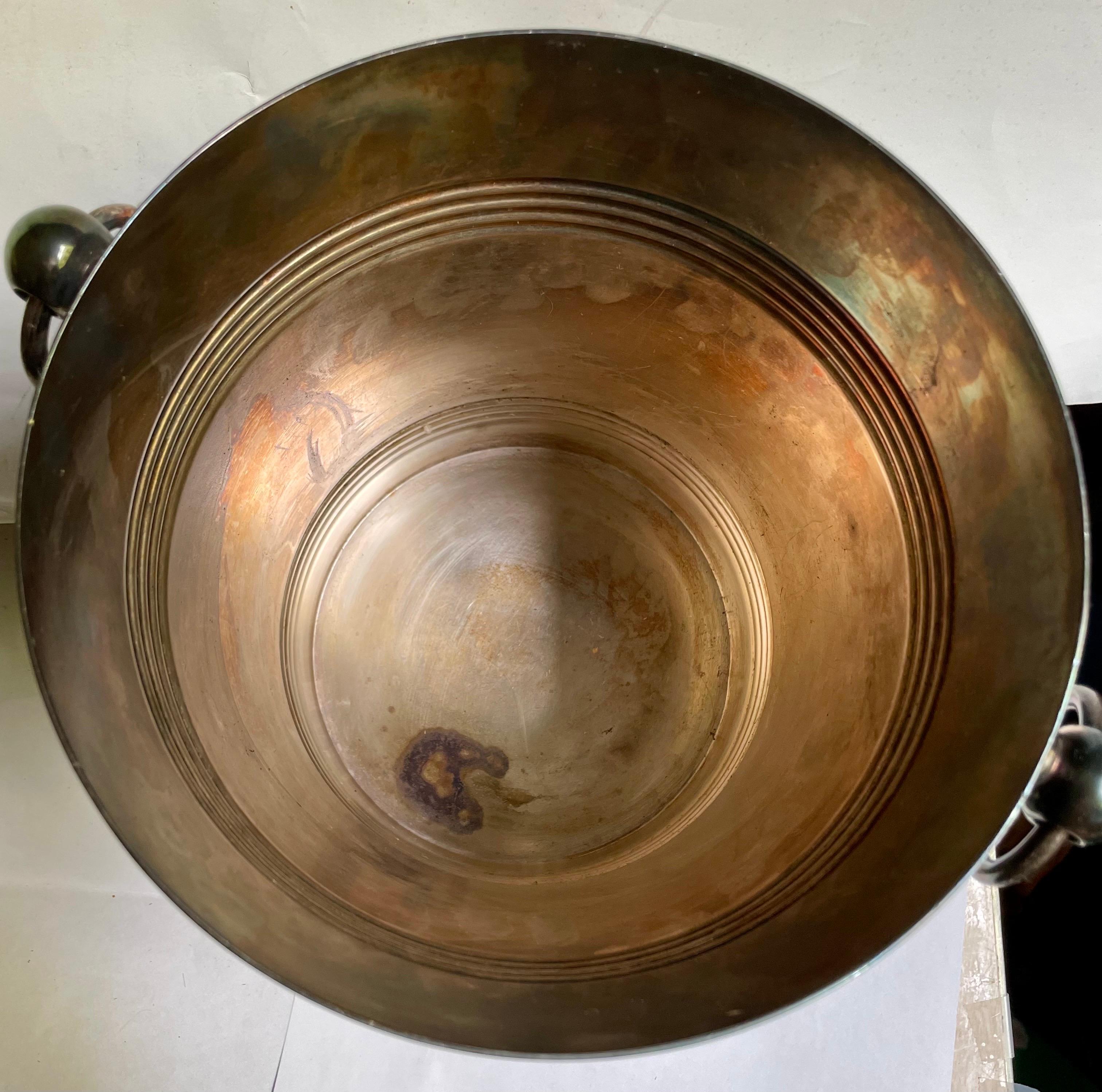 Christofle Gallia Frankreich Champagner Eiskübel Weinkühler Silber Platte im Angebot 5