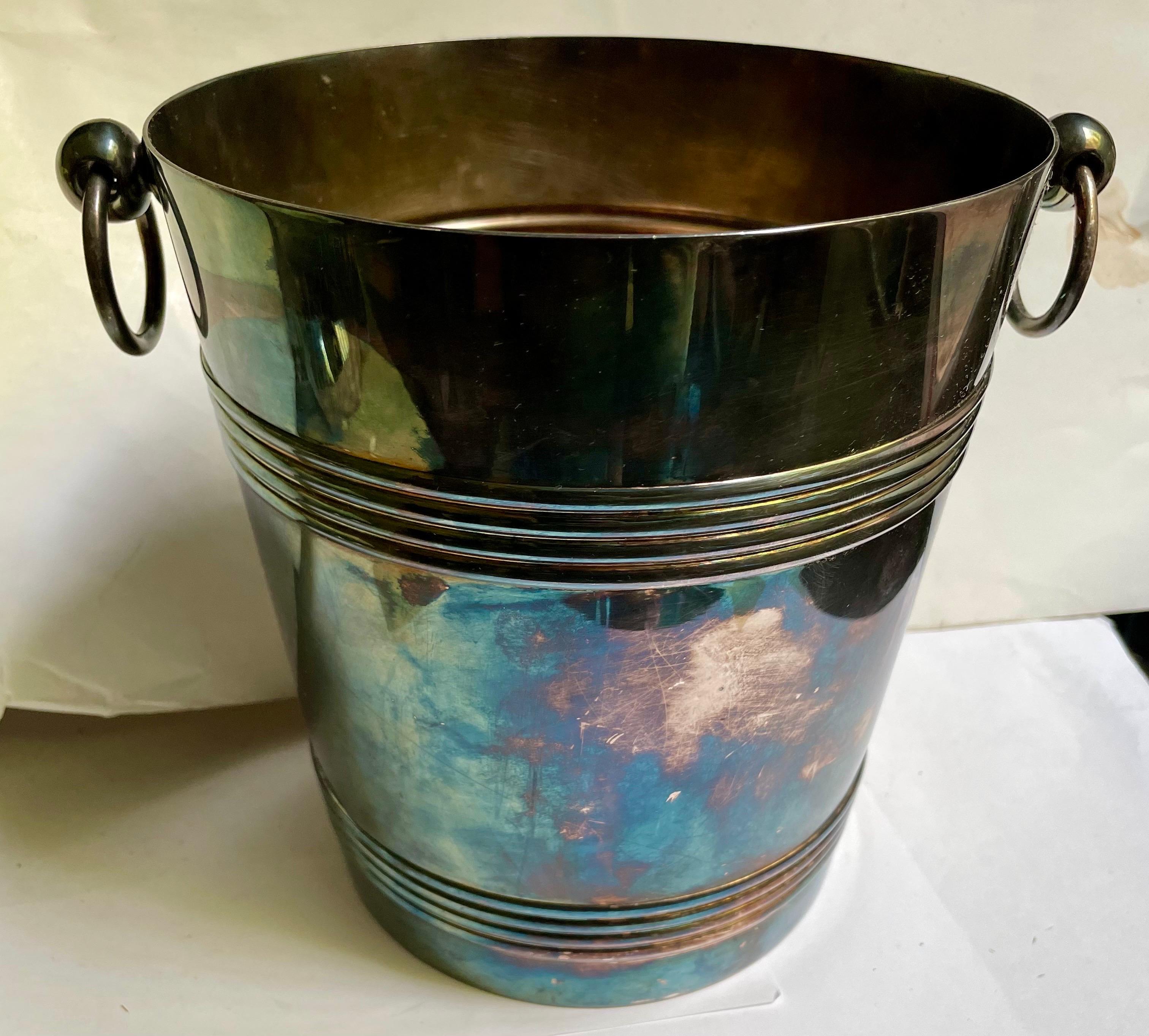 Christofle Gallia Frankreich Champagner Eiskübel Weinkühler Silber Platte im Angebot 7