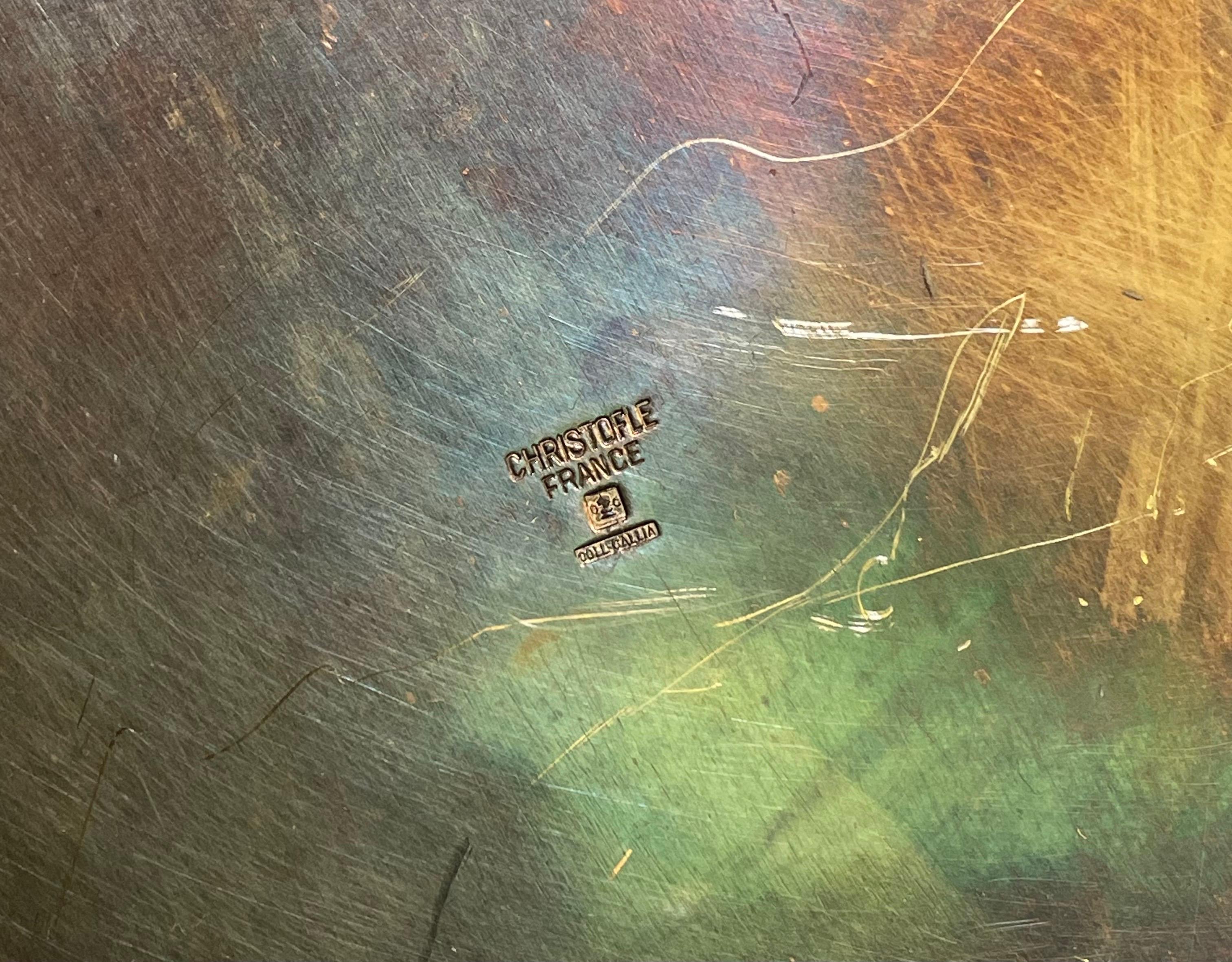 Christofle Gallia Frankreich Champagner Eiskübel Weinkühler Silber Platte im Angebot 8