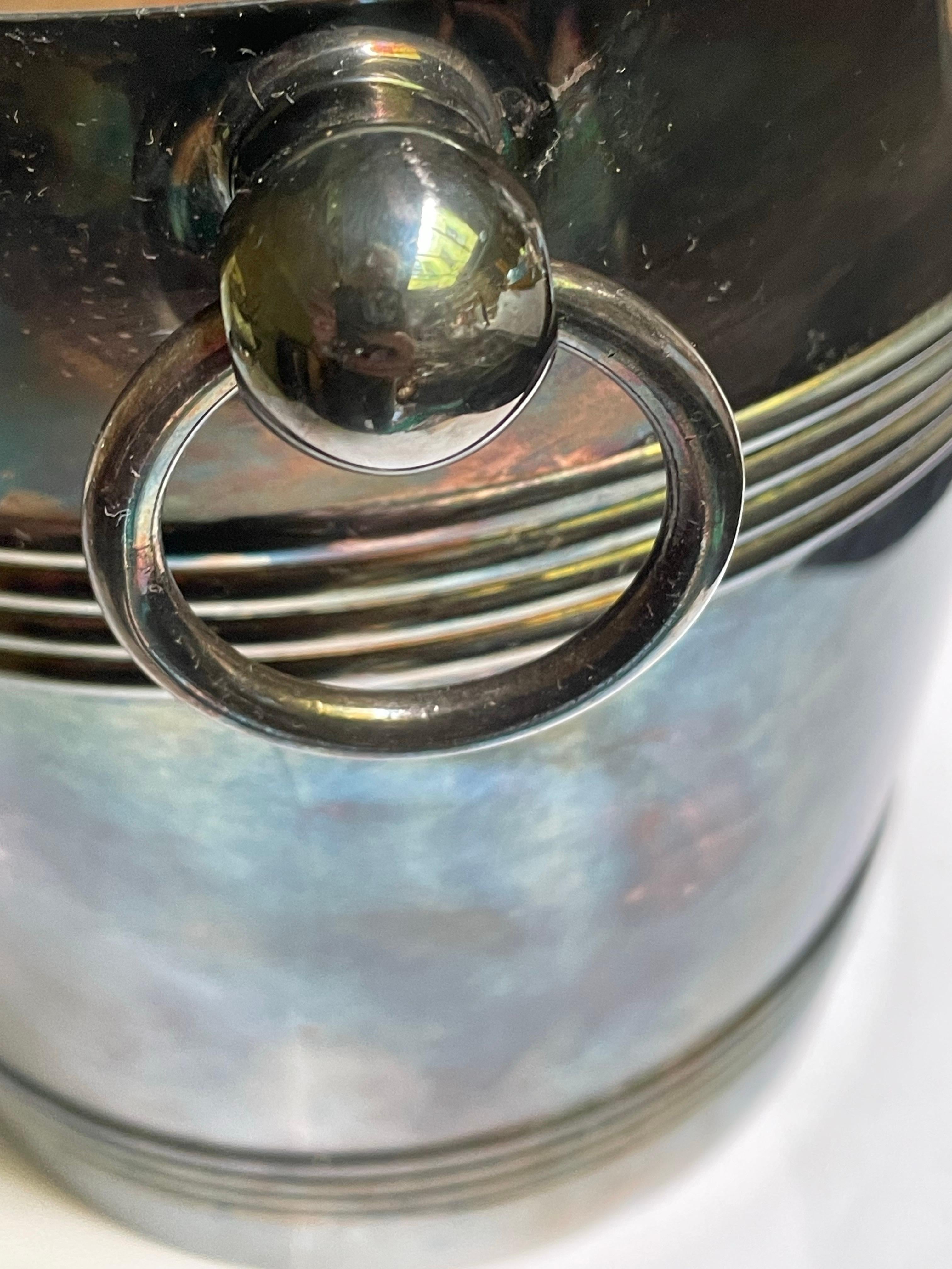 Christofle Gallia Frankreich Champagner Eiskübel Weinkühler Silber Platte (Französisch) im Angebot