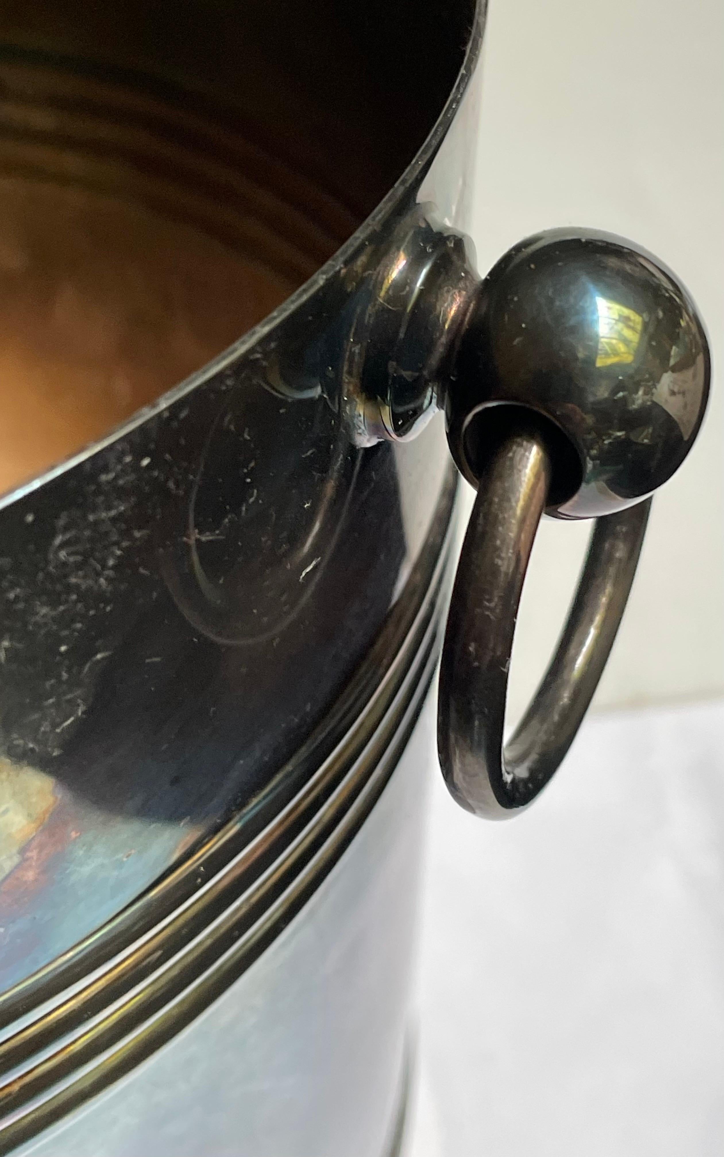 Christofle Gallia Frankreich Champagner Eiskübel Weinkühler Silber Platte im Zustand „Gut“ im Angebot in Clifton Forge, VA