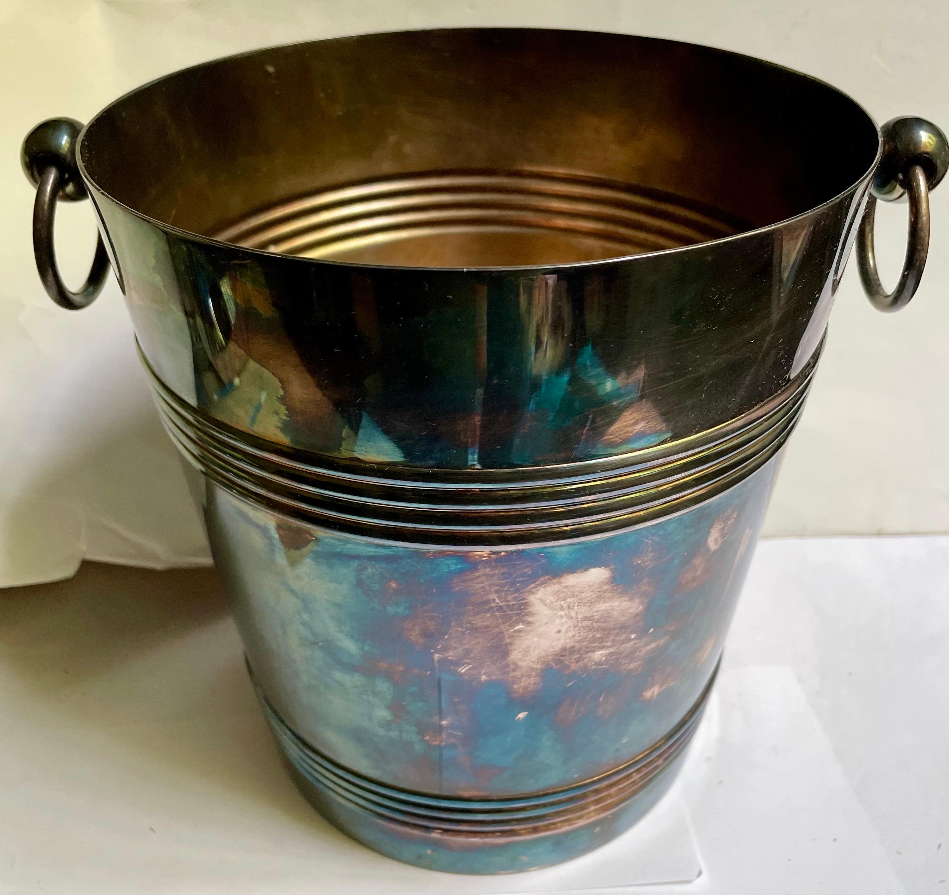 Christofle Gallia Frankreich Champagner Eiskübel Weinkühler Silber Platte (20. Jahrhundert) im Angebot